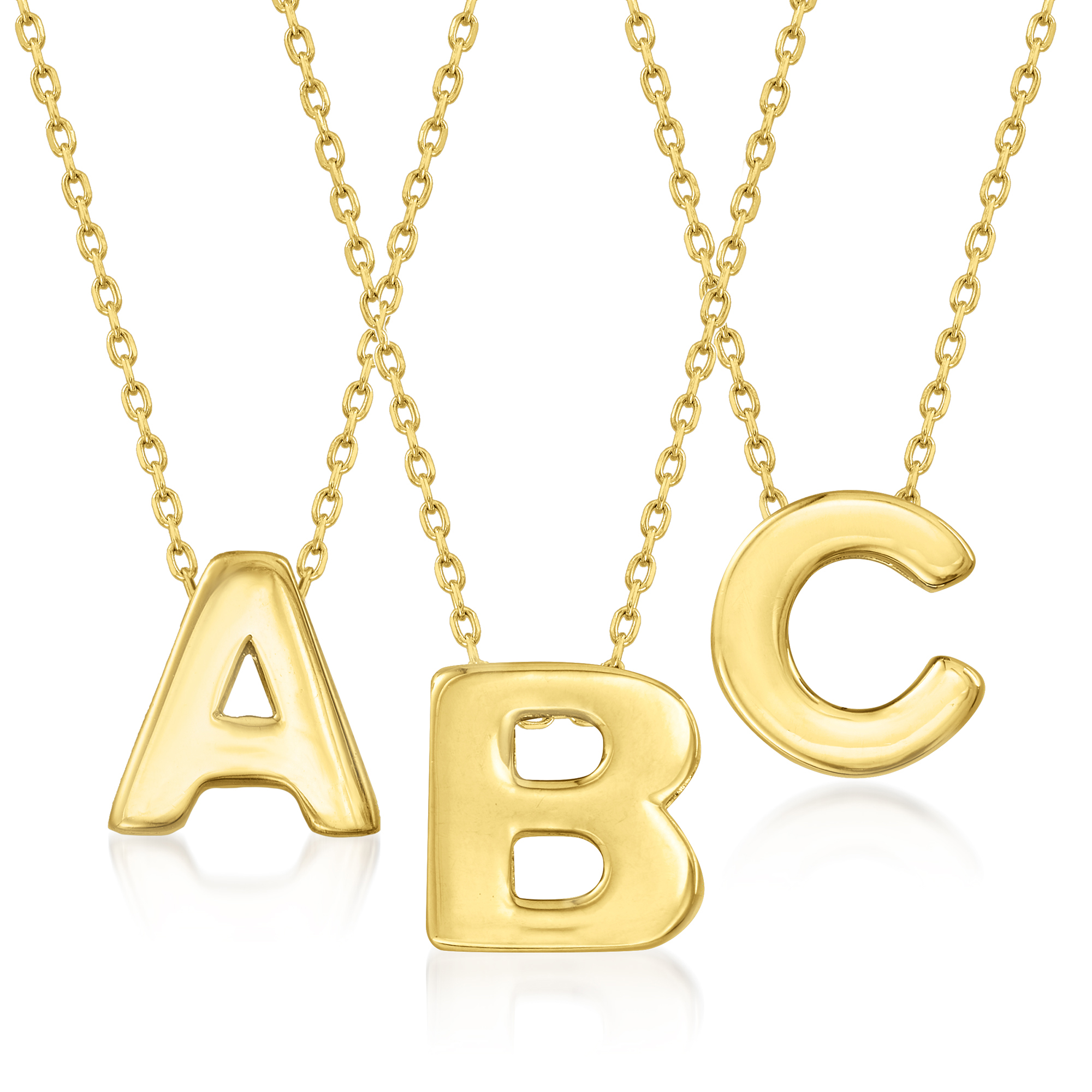 ネックレス・ペンダント LOVE ME MONSTER Surgical Mini Initial Necklace L203MNK190 14kt Yellow Gold Mini Initial Necklace