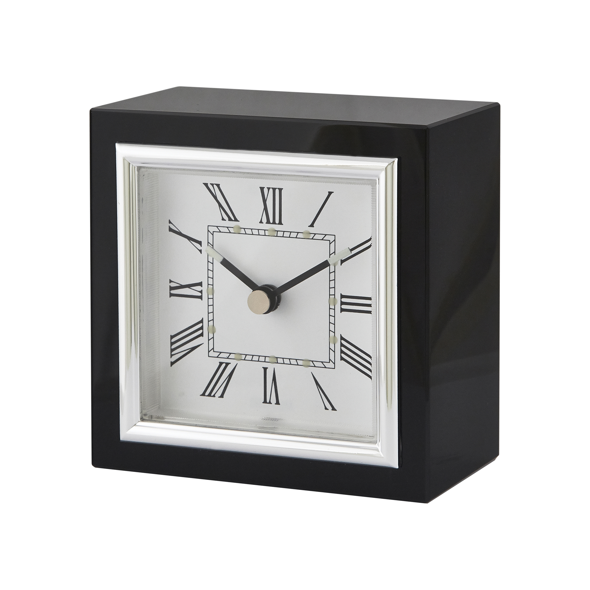 Tabletop Square Black Clock RossSimons