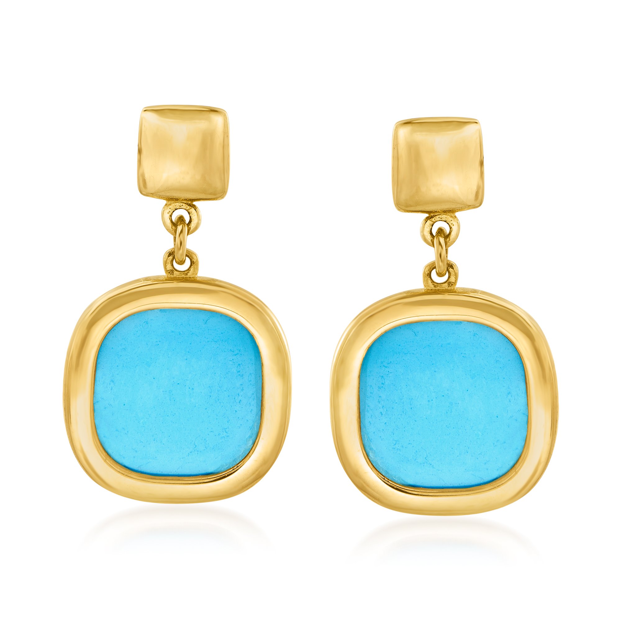 Gold and turquoise earrings sale
