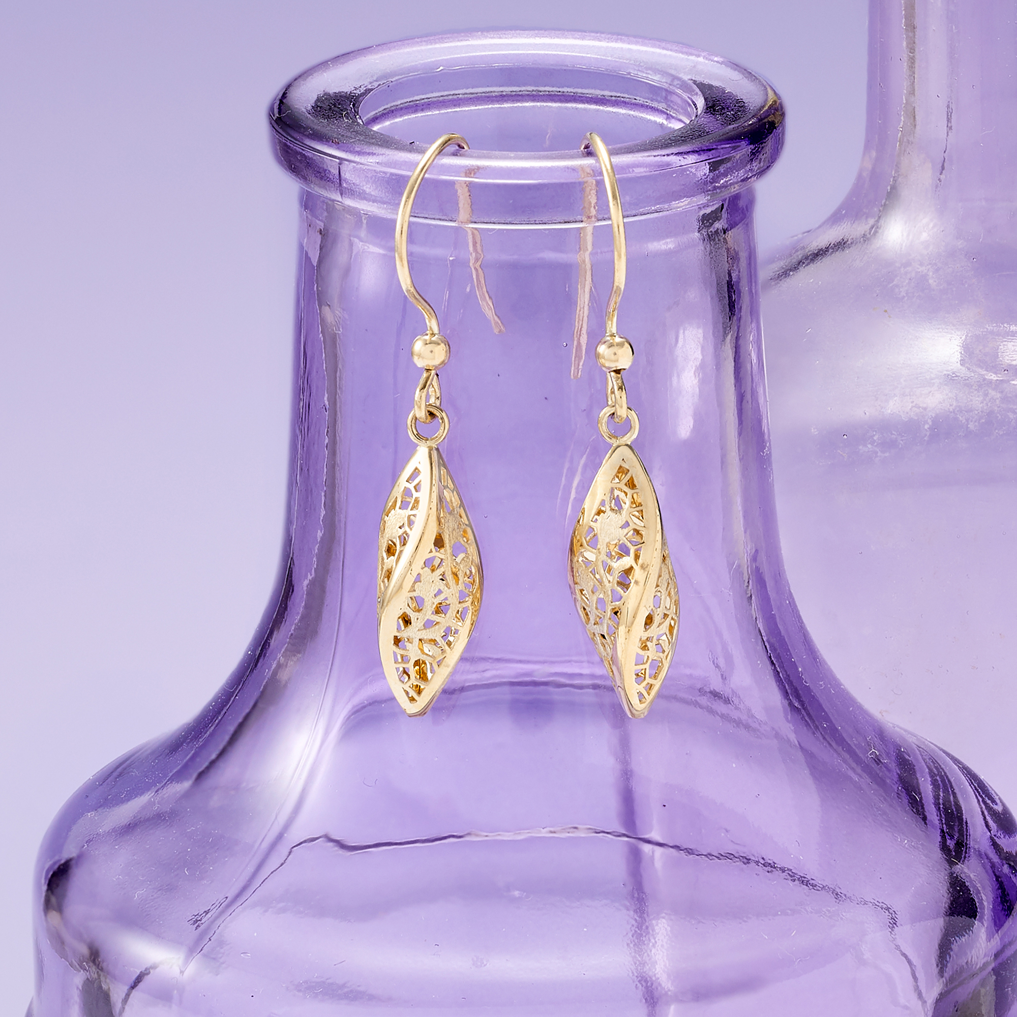 【HYERES LOR】23SS★ Erite23 SV(Y) Pave Double Twist Earring Brown Faux Leather Double Teardrop Earrings | maurices