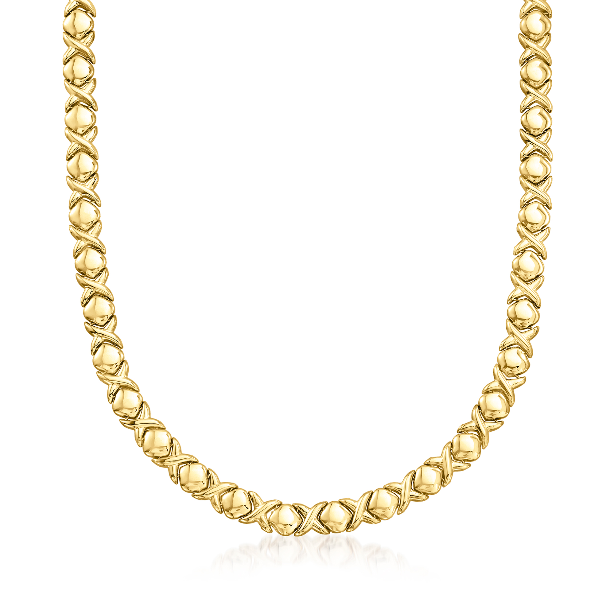 C. 1990 Vintage 14kt Yellow Gold XO-Link Necklace | Ross Simons