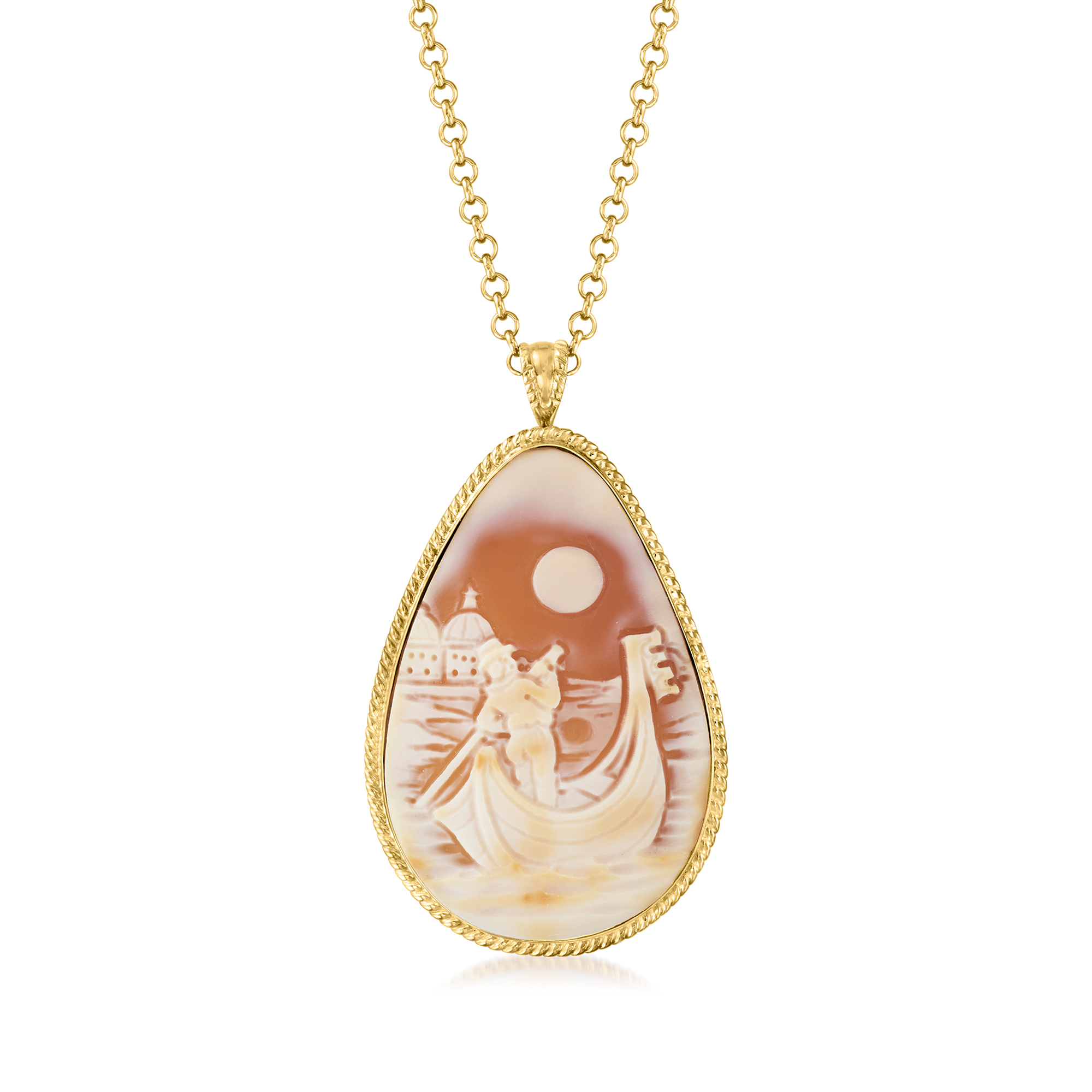 アクセサリー 18k Wg cameo pendant with omega chain 18k Wg cameo pendant with omega chain 【公式通販】
