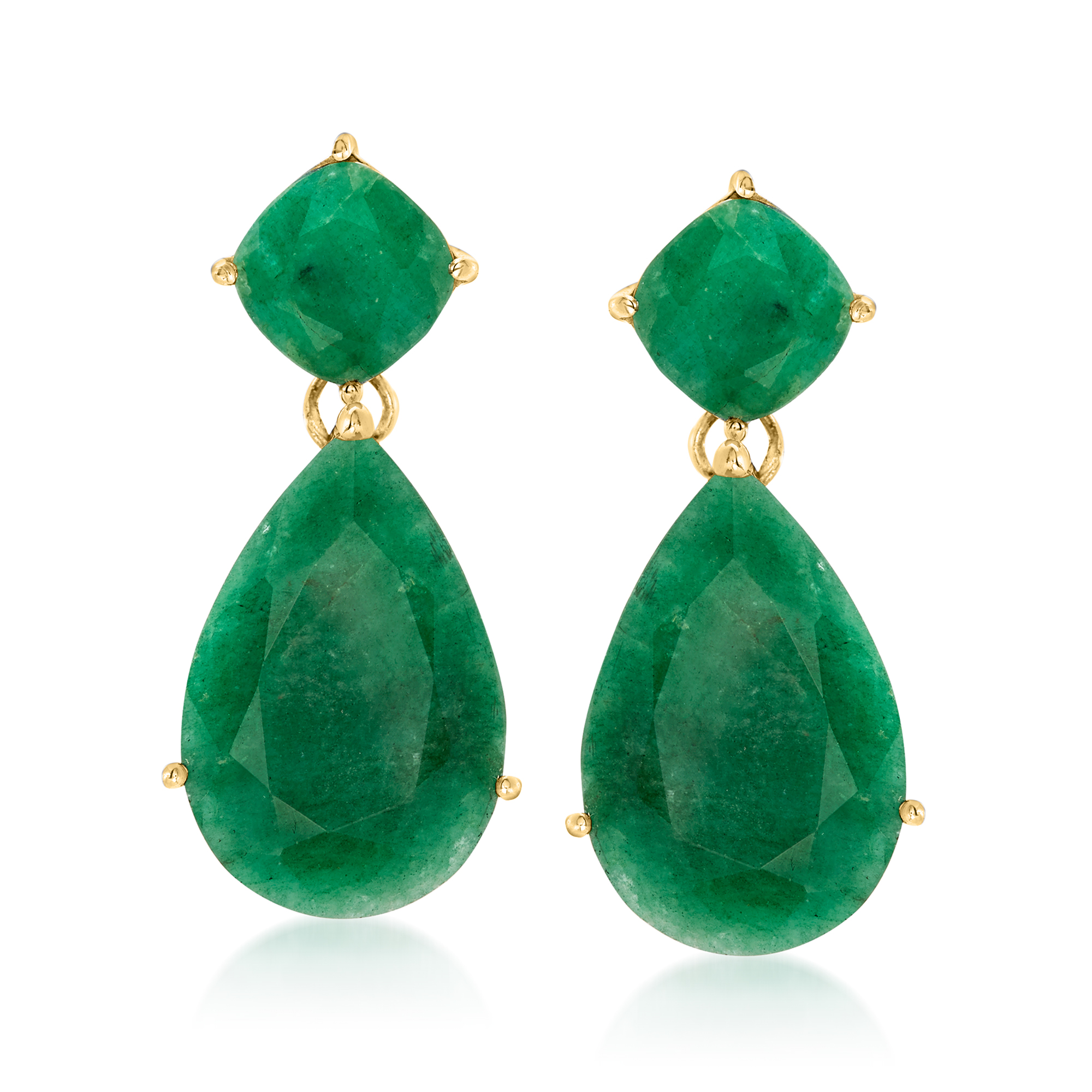 【待望の最新作】≪PACHAREE≫ Silh Emeralds Earrings (Gold) Silh Large Emeralds Hoops — Pacharee