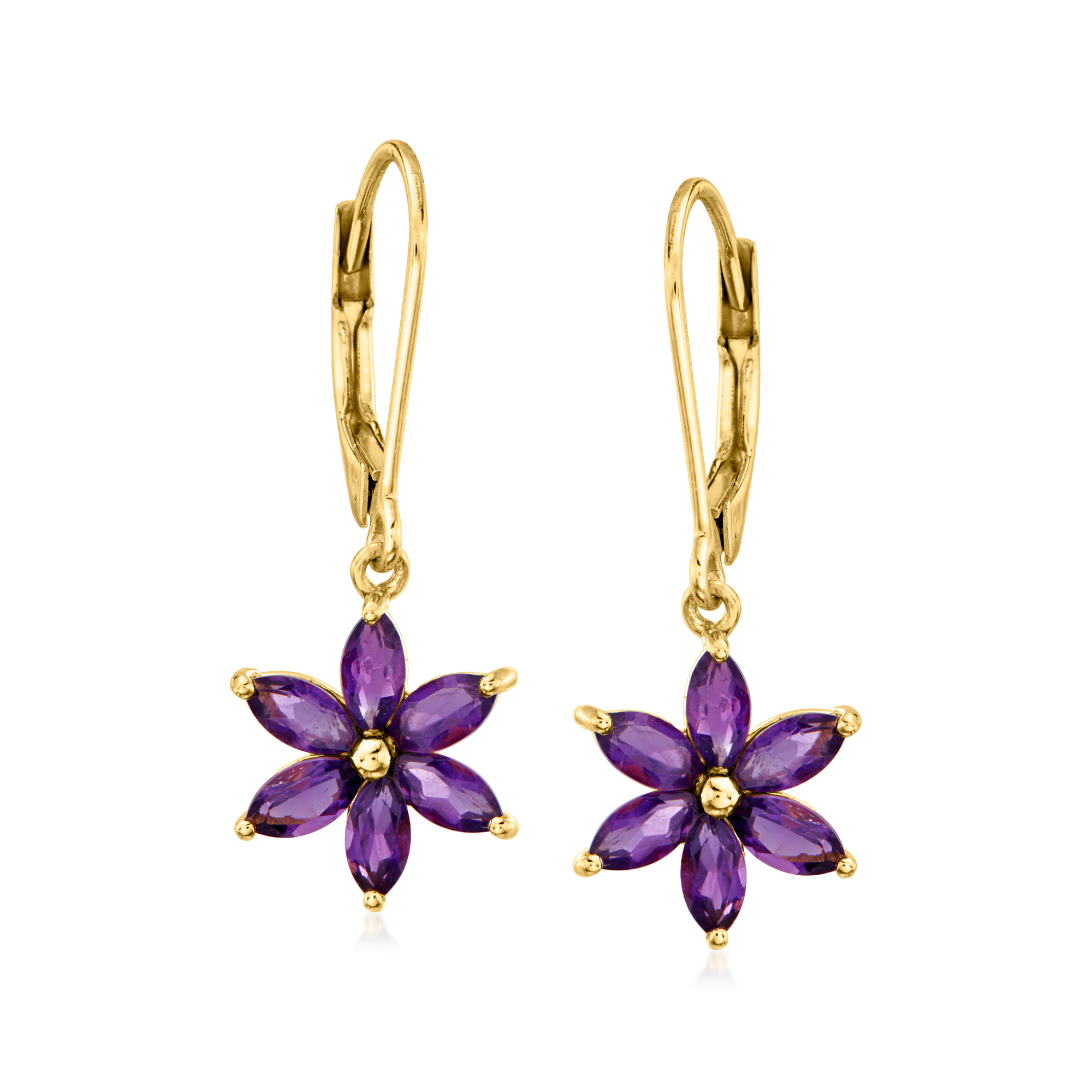イヤリング Classic Flower drop earrings E38882-DBFLWR_onwhite_grande.