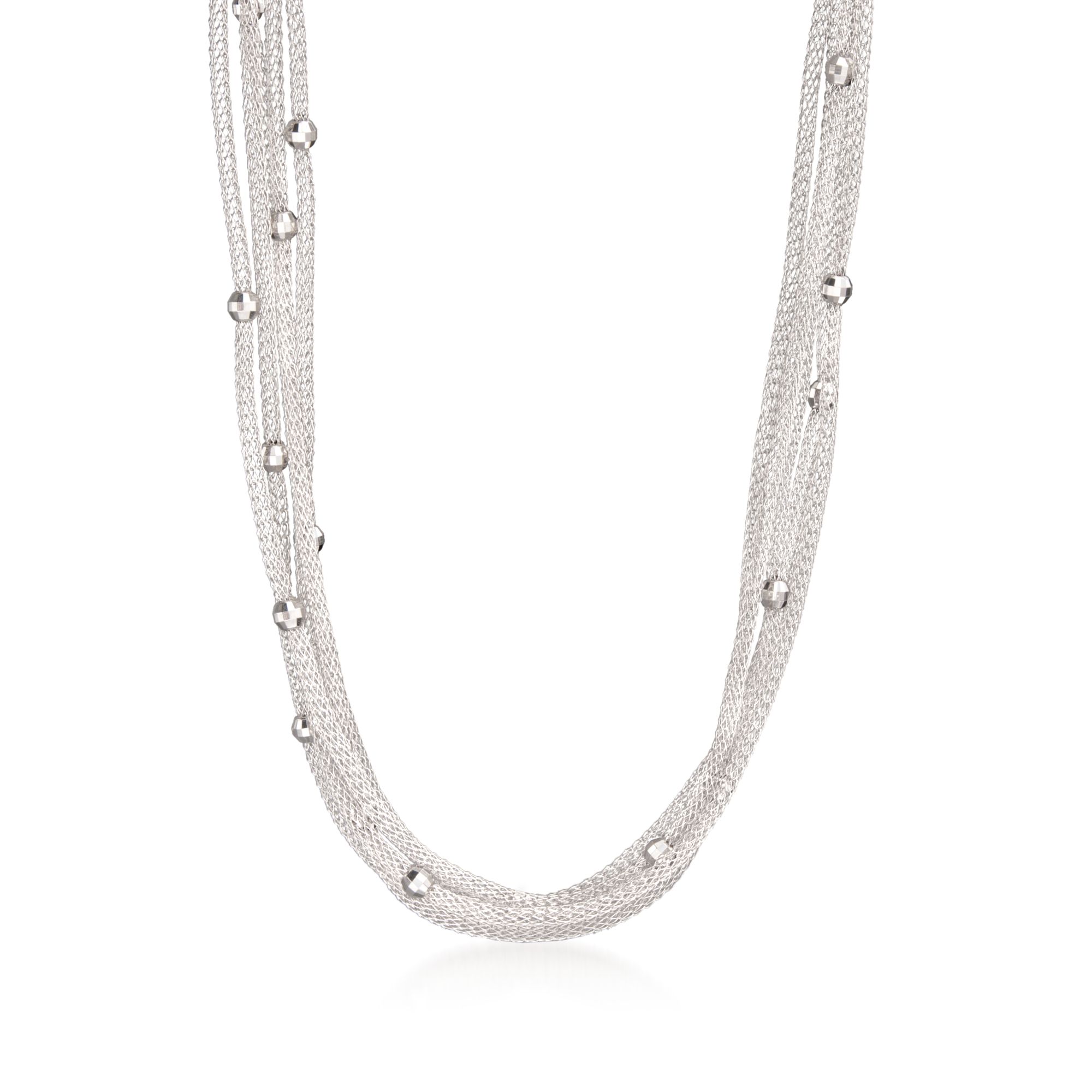 Sterling silver multi strand necklace hot sale