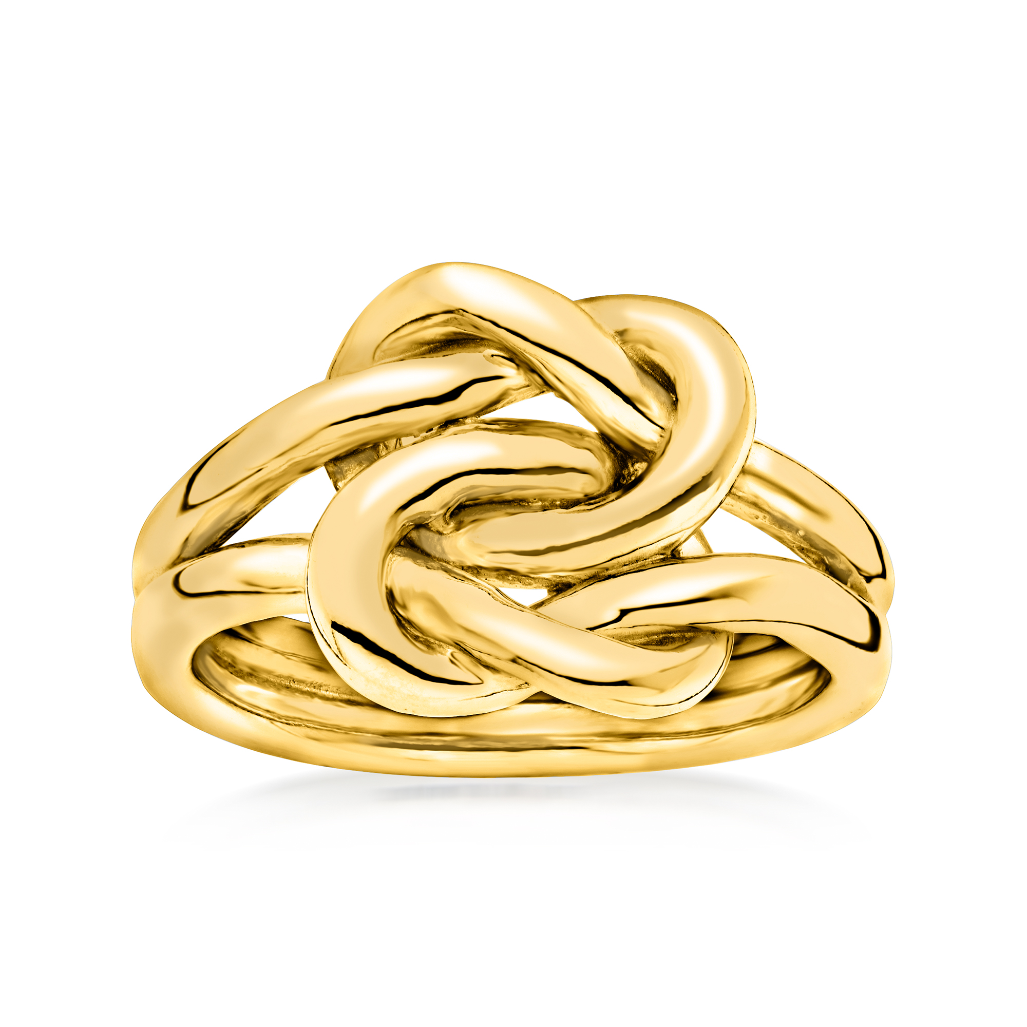 トロールビーズ　ロータス・ゴールド　18K　定価80,410円　リタイヤード Italian 18kt Gold Over Sterling Double Love Knot Ring