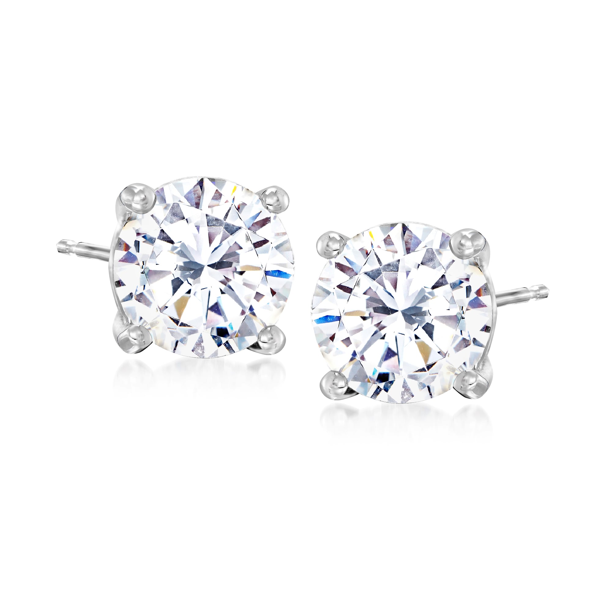 product photo of 4.00 ct. t.w. CZ Stud Earrings in Sterling Silver