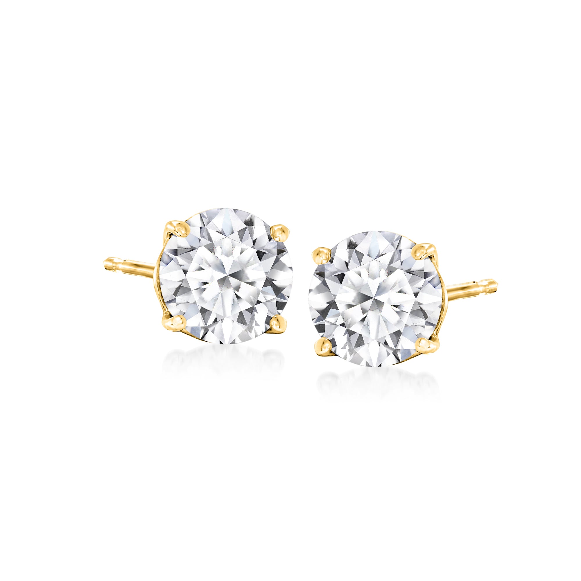 product photo of 2.00 ct. t.w. Lab-Grown Diamond Stud Earrings in 14kt Yellow Gold