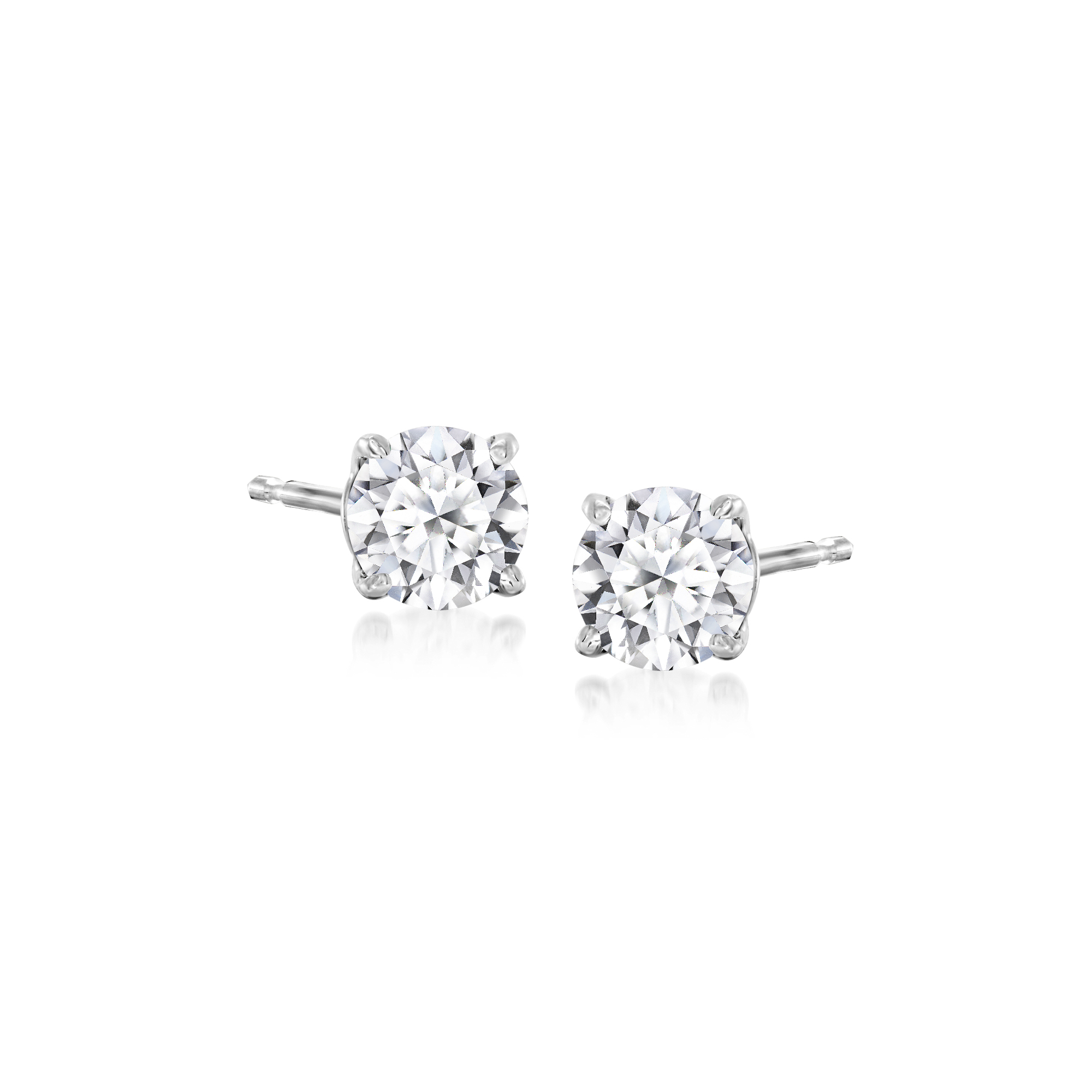 75 ct. t.w. Lab-Grown Diamond Stud Earrings in 14kt White Gold
