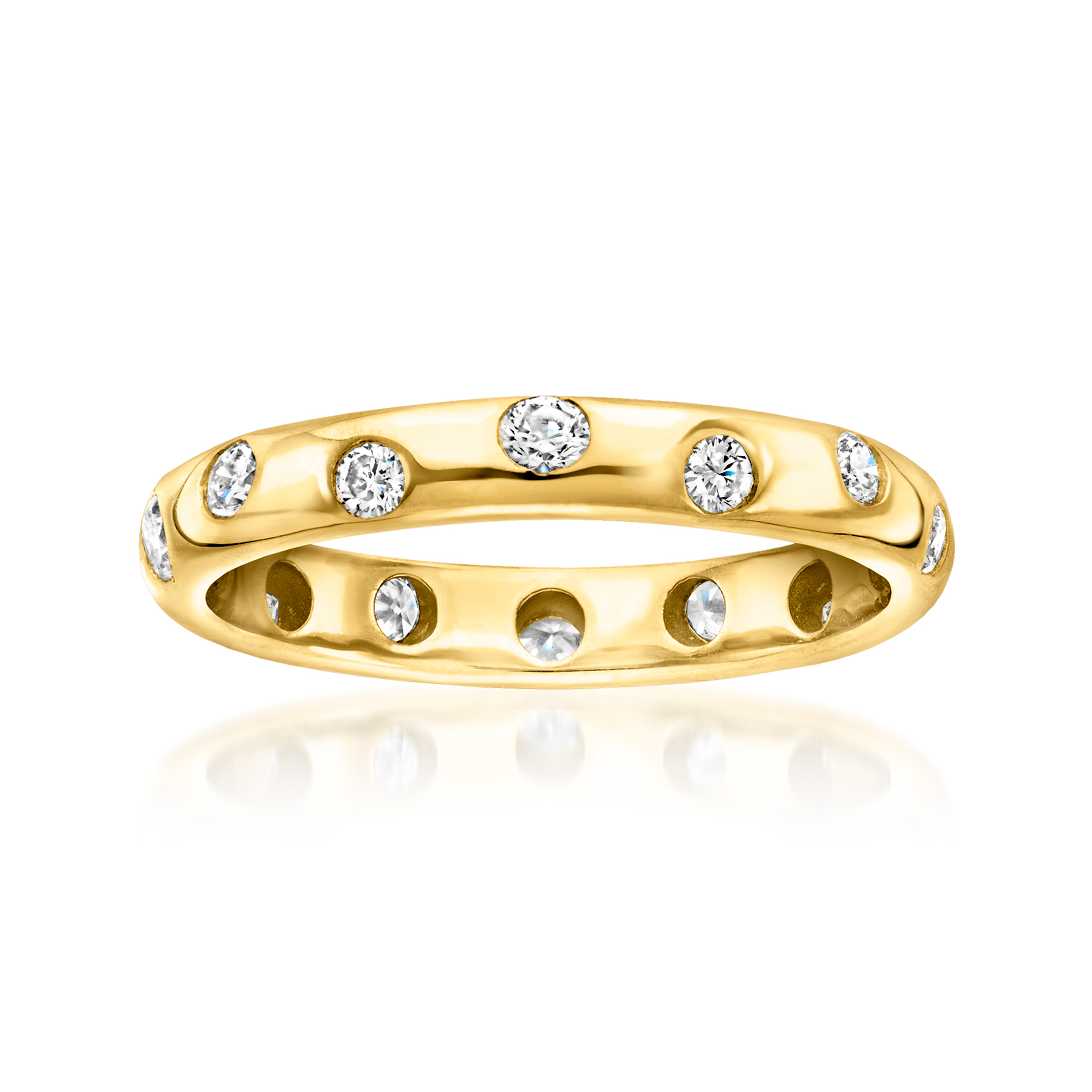 50 ct tw Scattered Lab Grown Diamond Eternity Band in 18kt Gold Over Sterling 199$