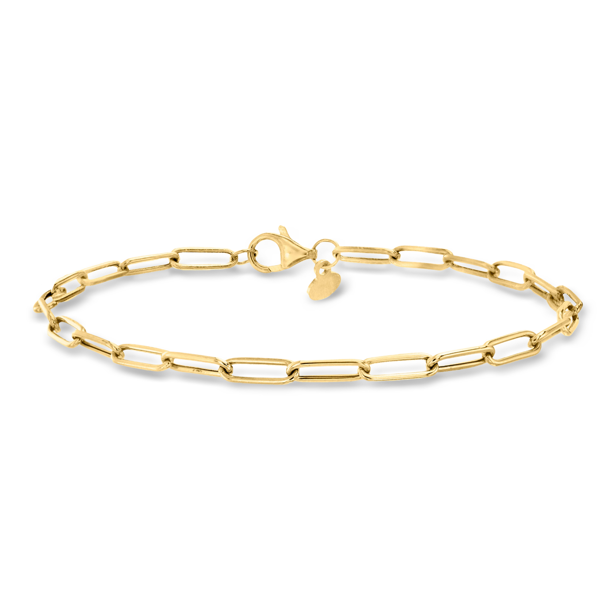 Italian 18kt Yellow Gold Paper Clip Link Bracelet | Ross Simons