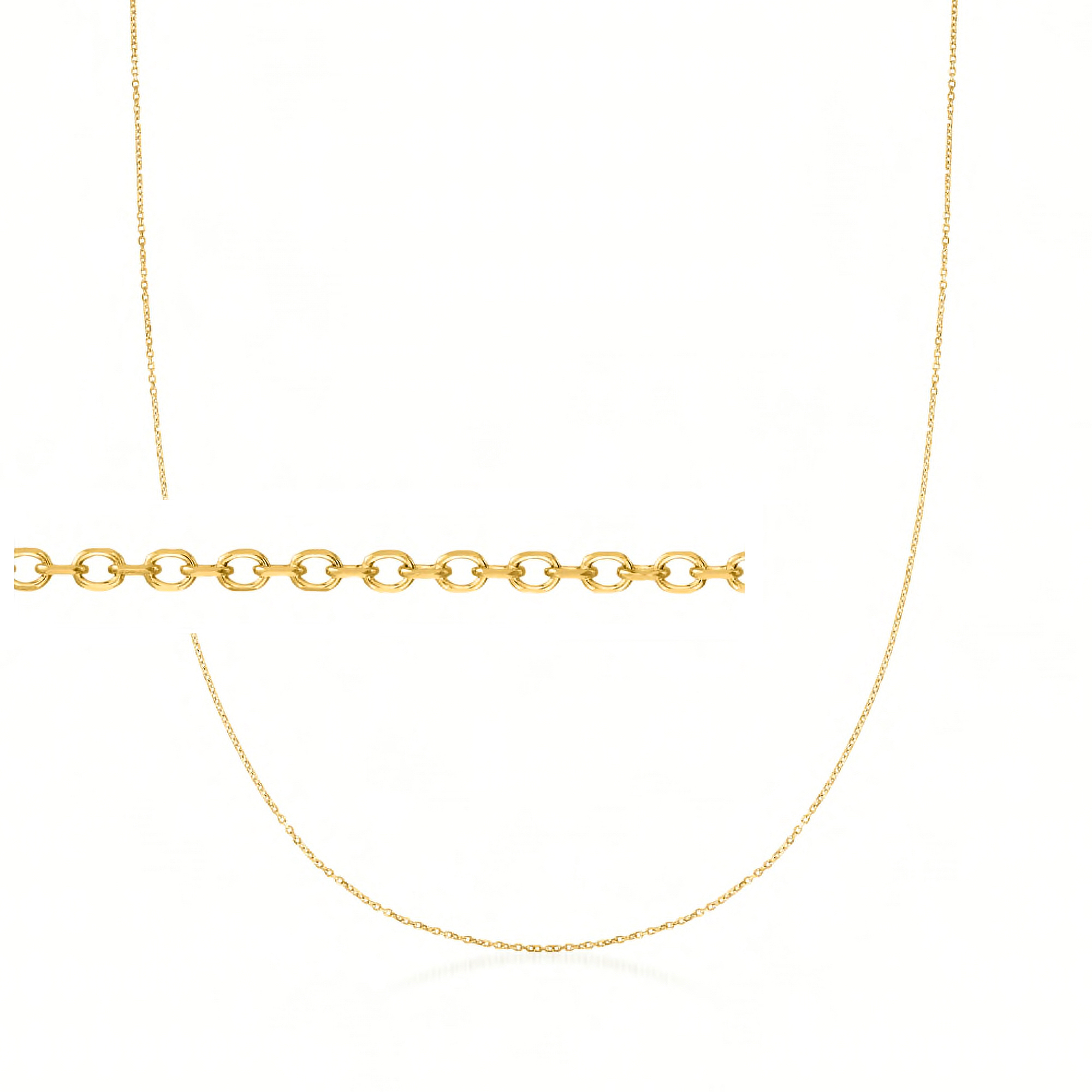 0.8mm 14kt Yellow Gold Cable-Chain Necklace | Ross Simons