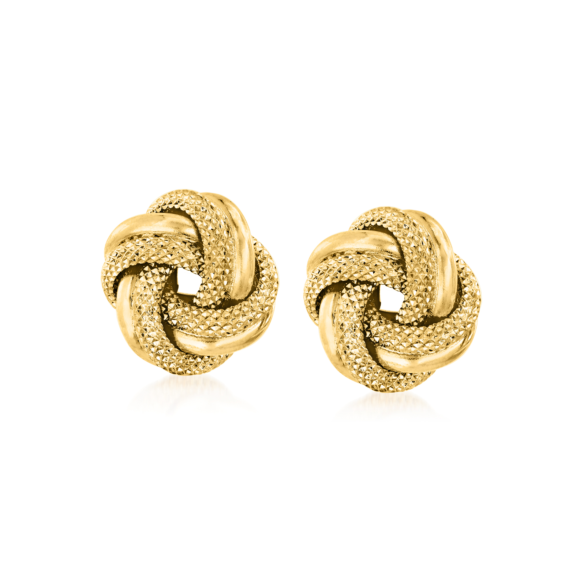 Italian 18kt Yellow Gold Love Knot Earrings | Ross Simons