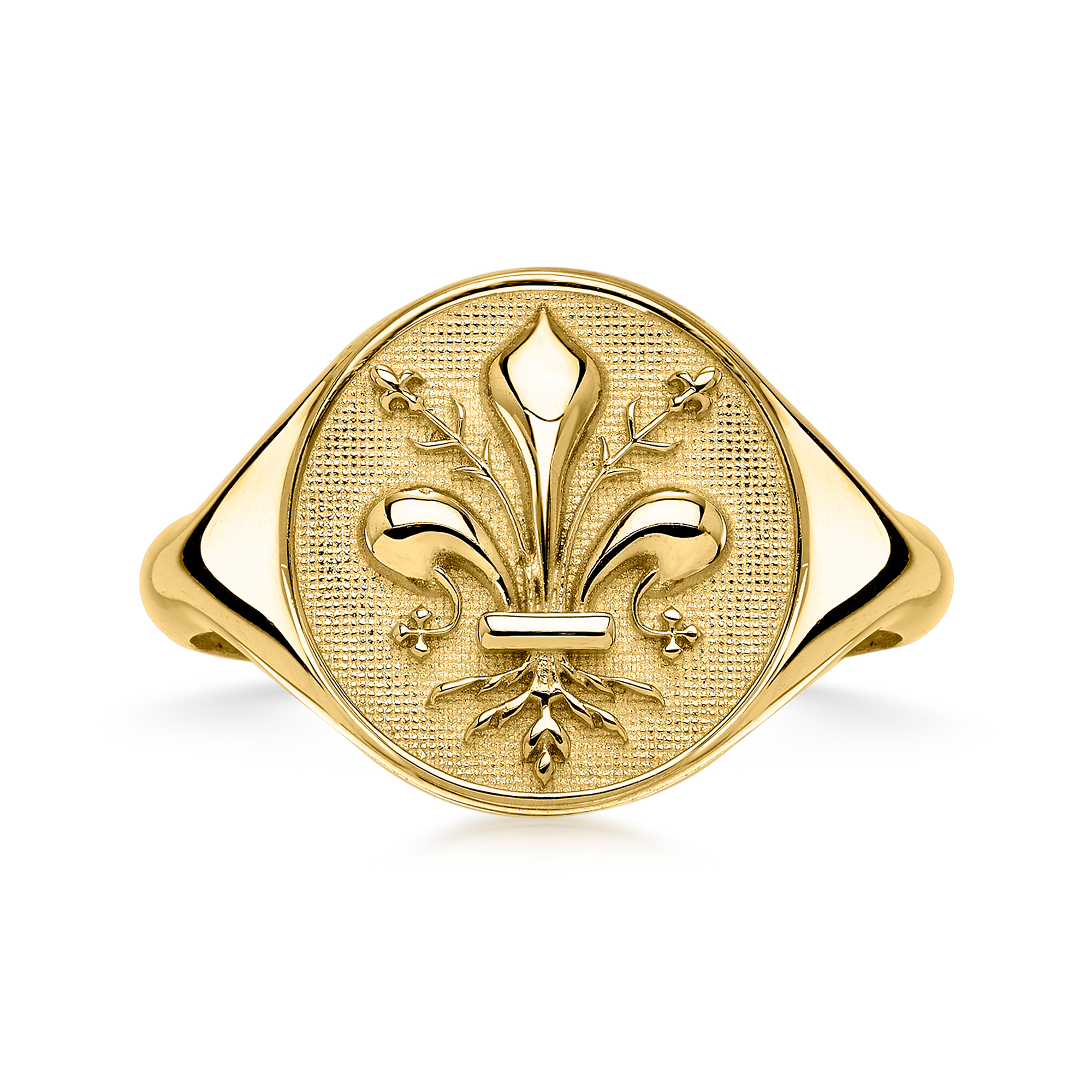 Italian 14kt Yellow Gold Fleur-De-Lis Signet Ring | Ross Simons