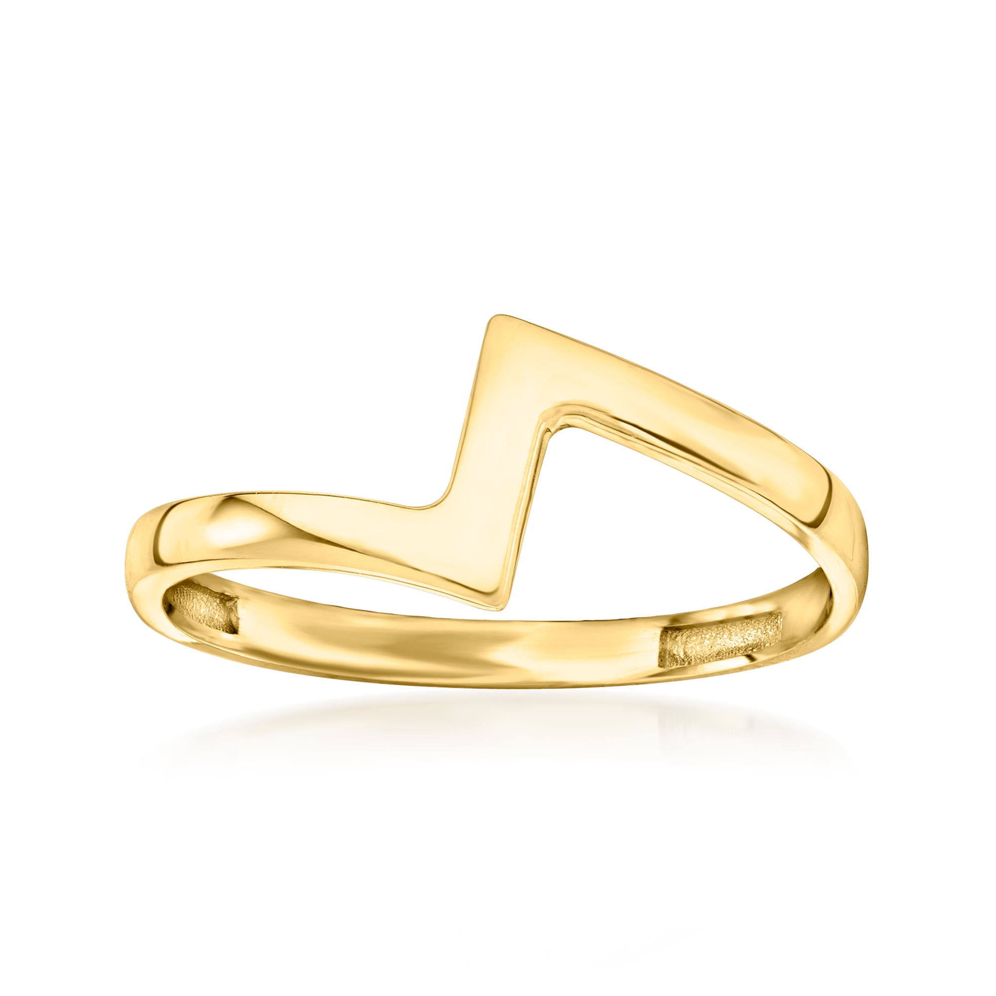 10kt Yellow Gold Zigzag Ring | Ross Simons
