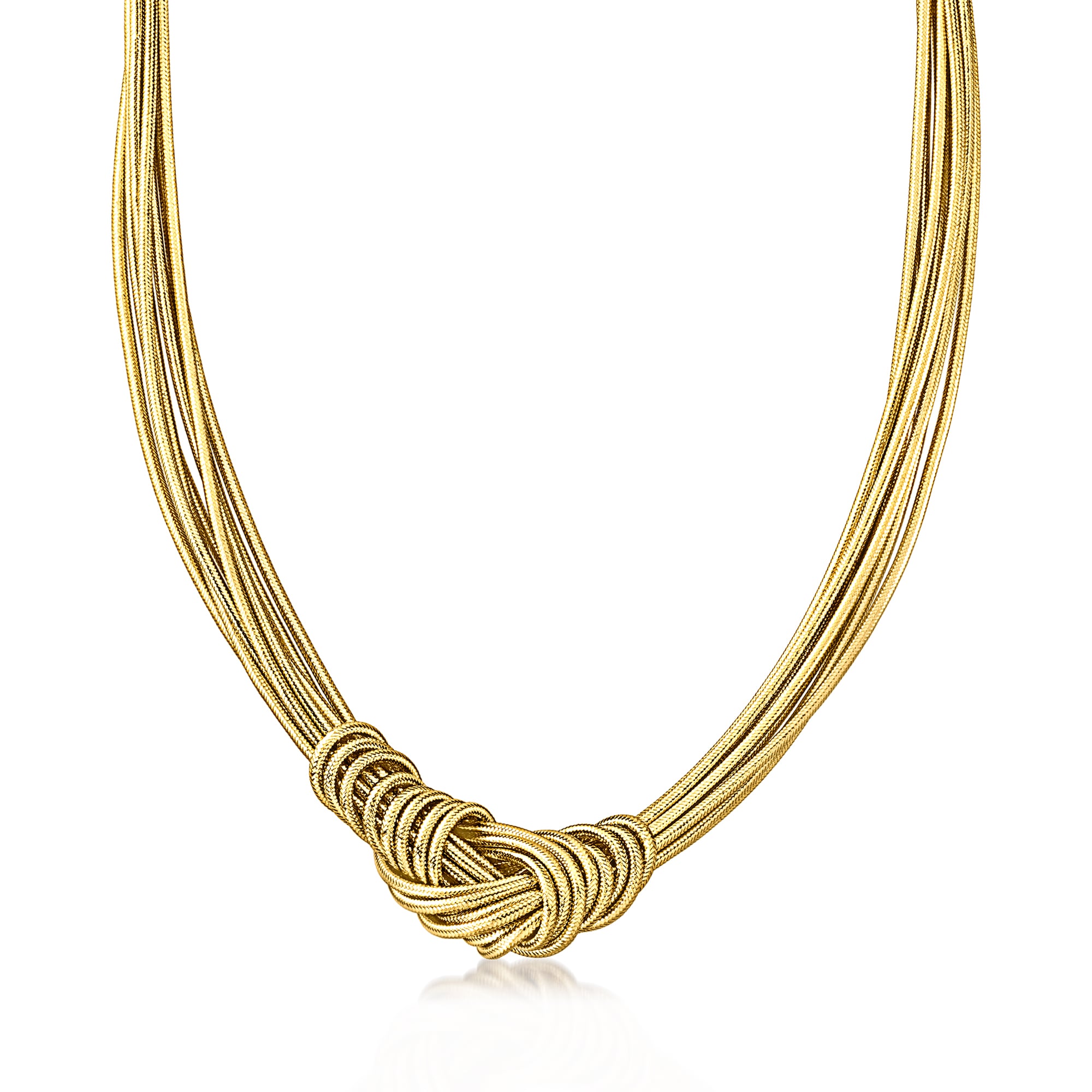 product photo of Italian Flex Knot Necklace with 18kt Gold Over Sterling Clasp