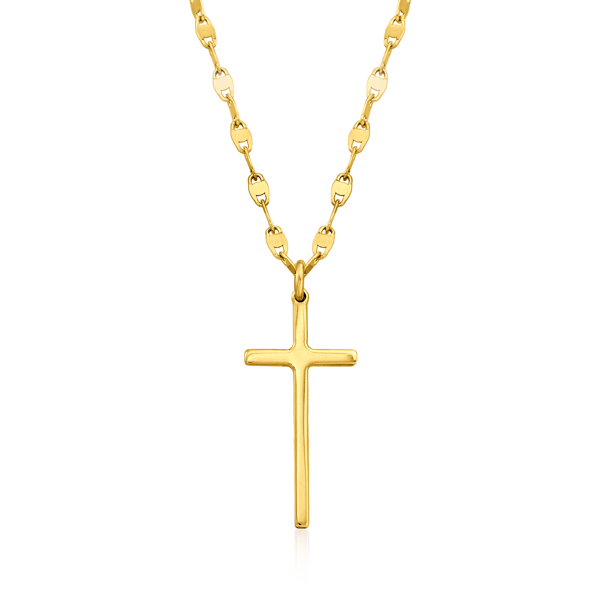 Italian 18kt Gold Over Sterling Cross Necklace | Ross Simons