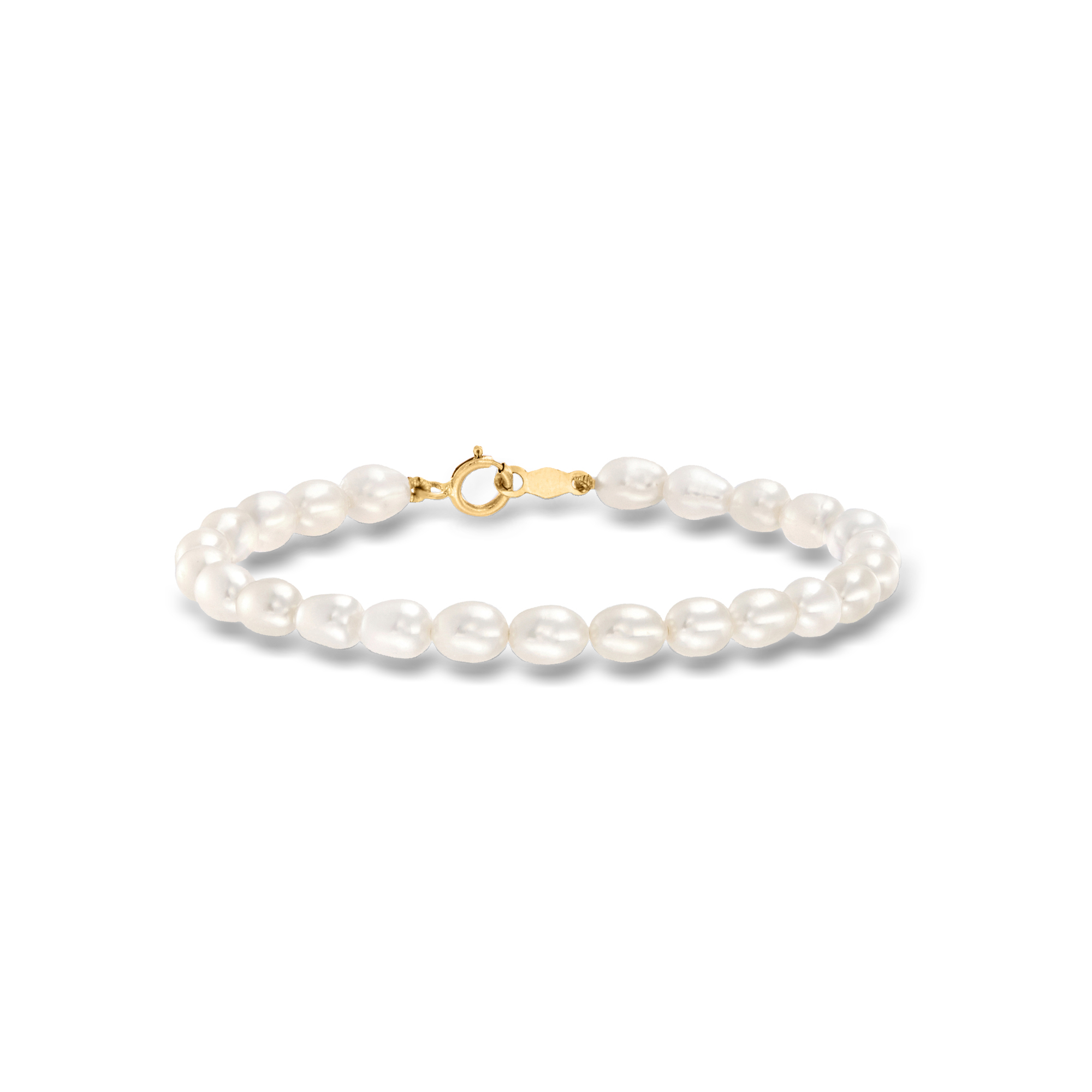 product photo of Child's 4-4.5mm Cultured Pearl Bracelet with 14kt Yellow Gold