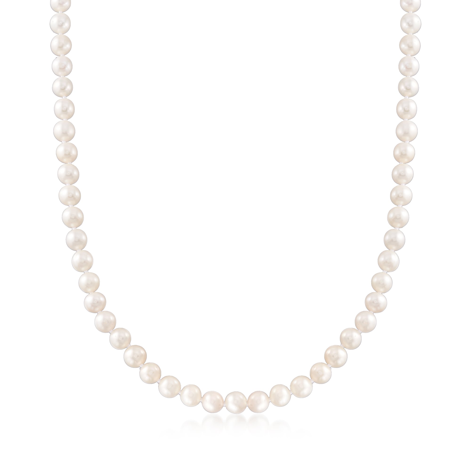 product photo of 6-7mm Cultured Pearl Necklace with 14kt Yellow Gold