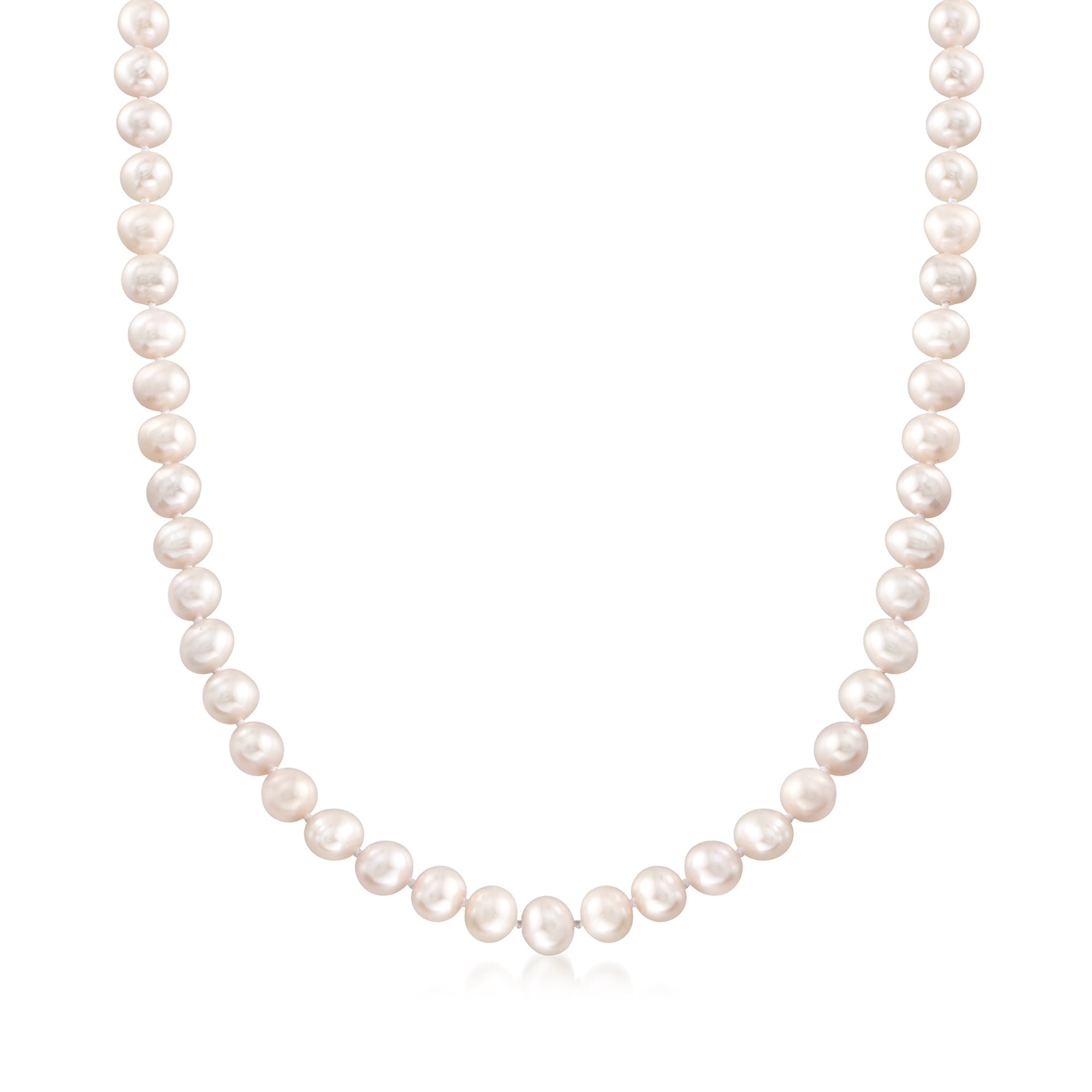 product photo of 7-8mm Cultured Pearl Necklace with Sterling Silver