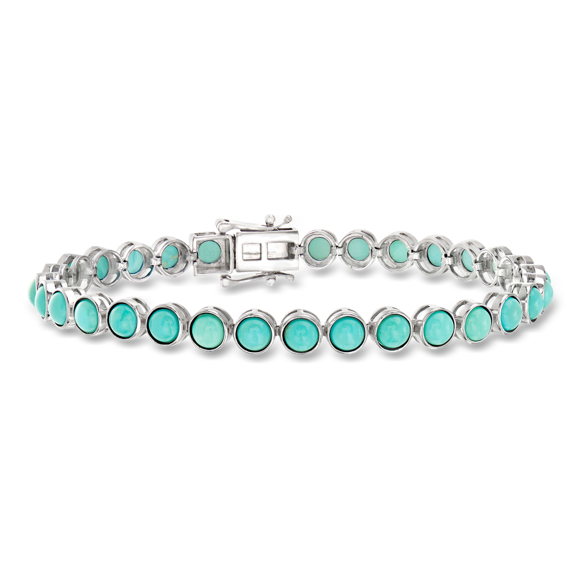 Turquoise Tennis Bracelet in Sterling Silver | Ross Simons