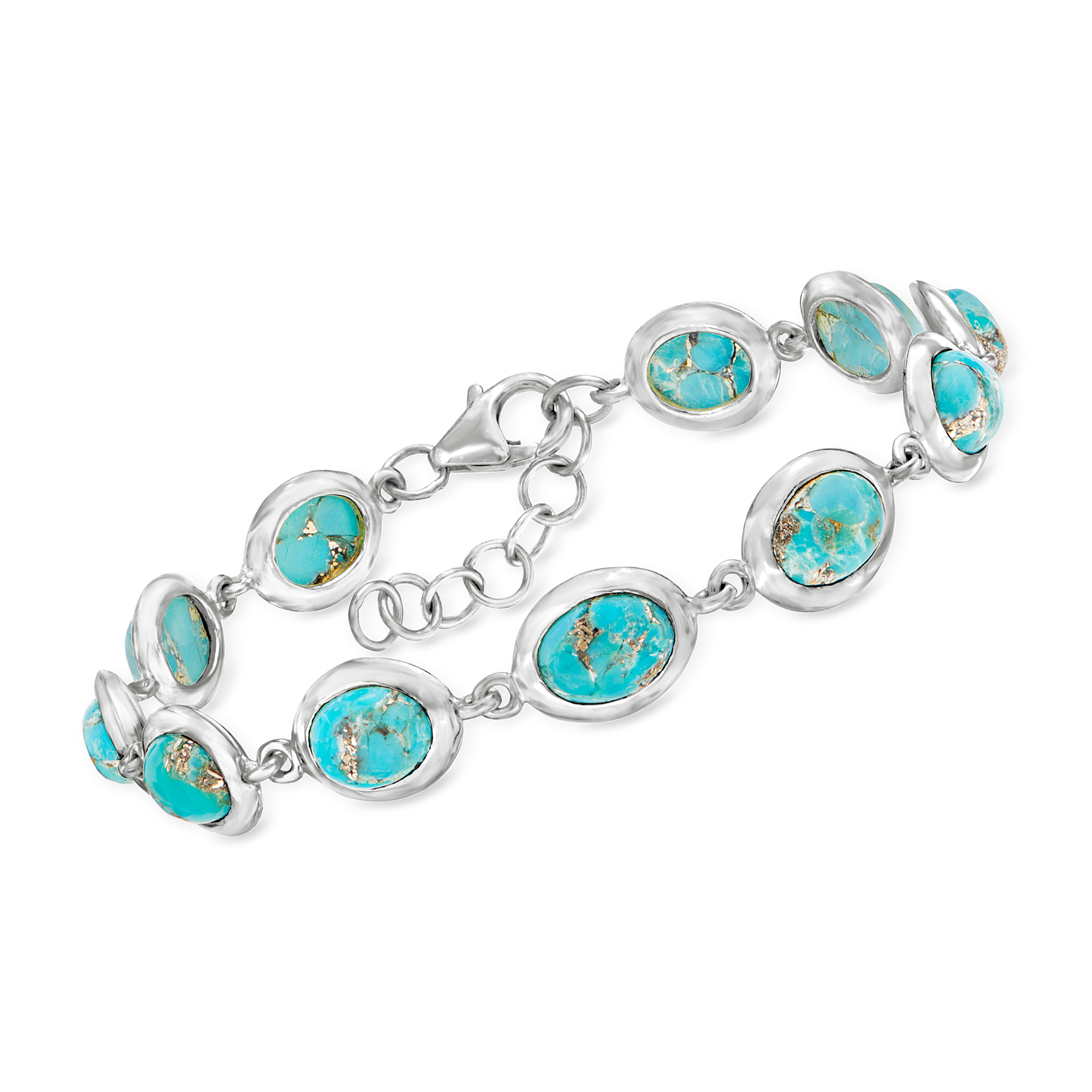 Turquoise Bracelet in Sterling Silver. 7