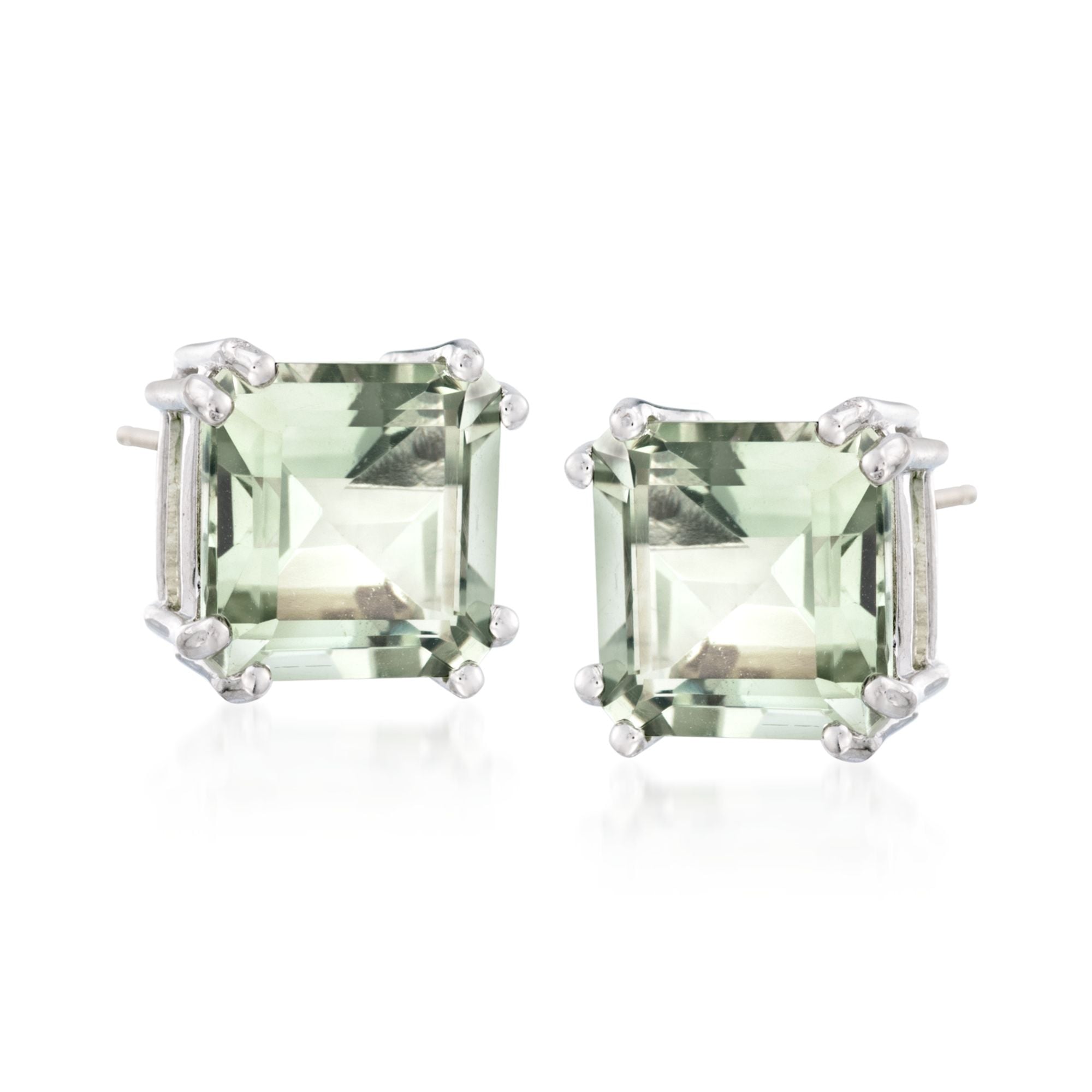 product photo of 9.00 ct. t.w. Prasiolite Earrings in Sterling Silver