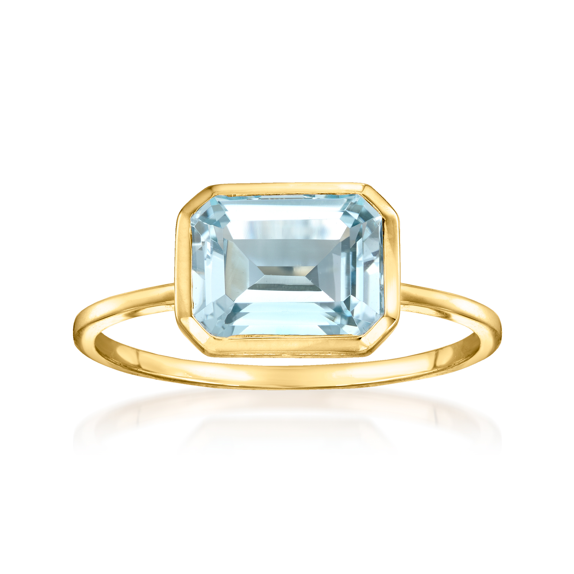 2.50 Carat Sky Blue Topaz Ring in 14kt Yellow Gold | Ross Simons