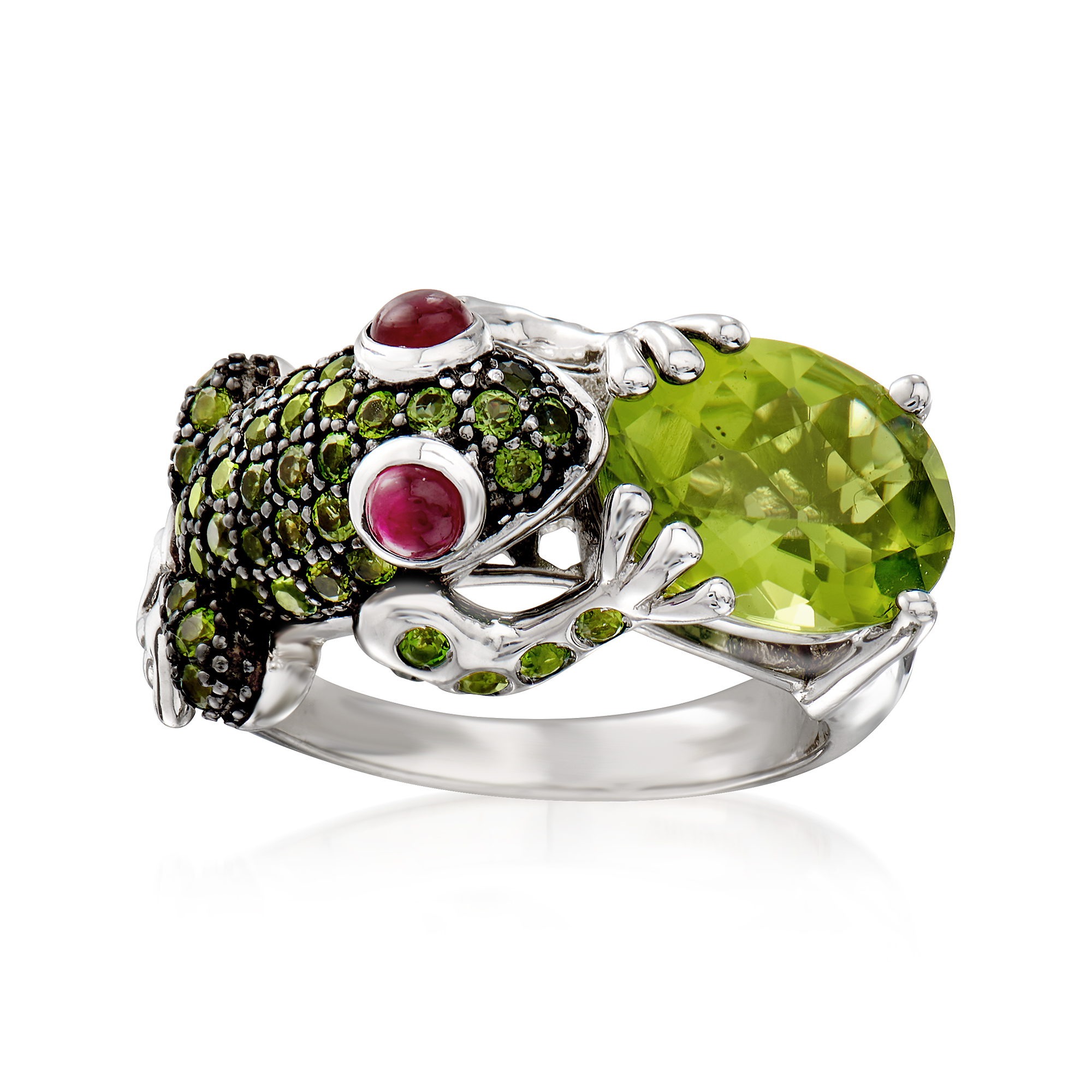 4.60 ct. t.w. Multi-Gemstone Frog Ring in Sterling Silver | Ross