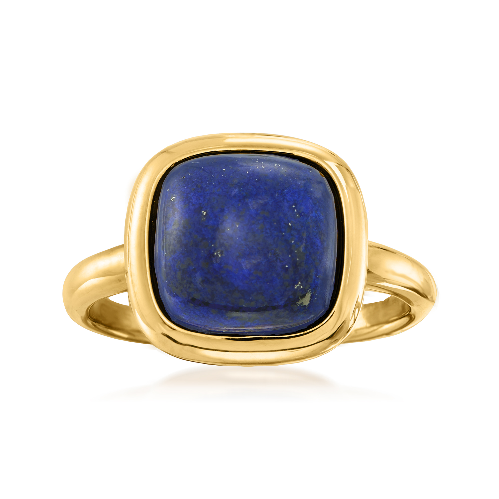 product photo of Square Lapis Ring in 18kt Gold Over Sterling