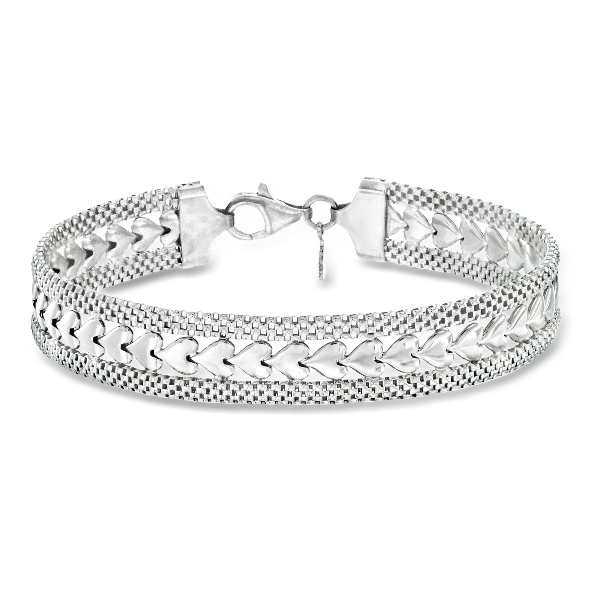 Italian Sterling Silver Heart-Motif Bracelet | Ross Simons
