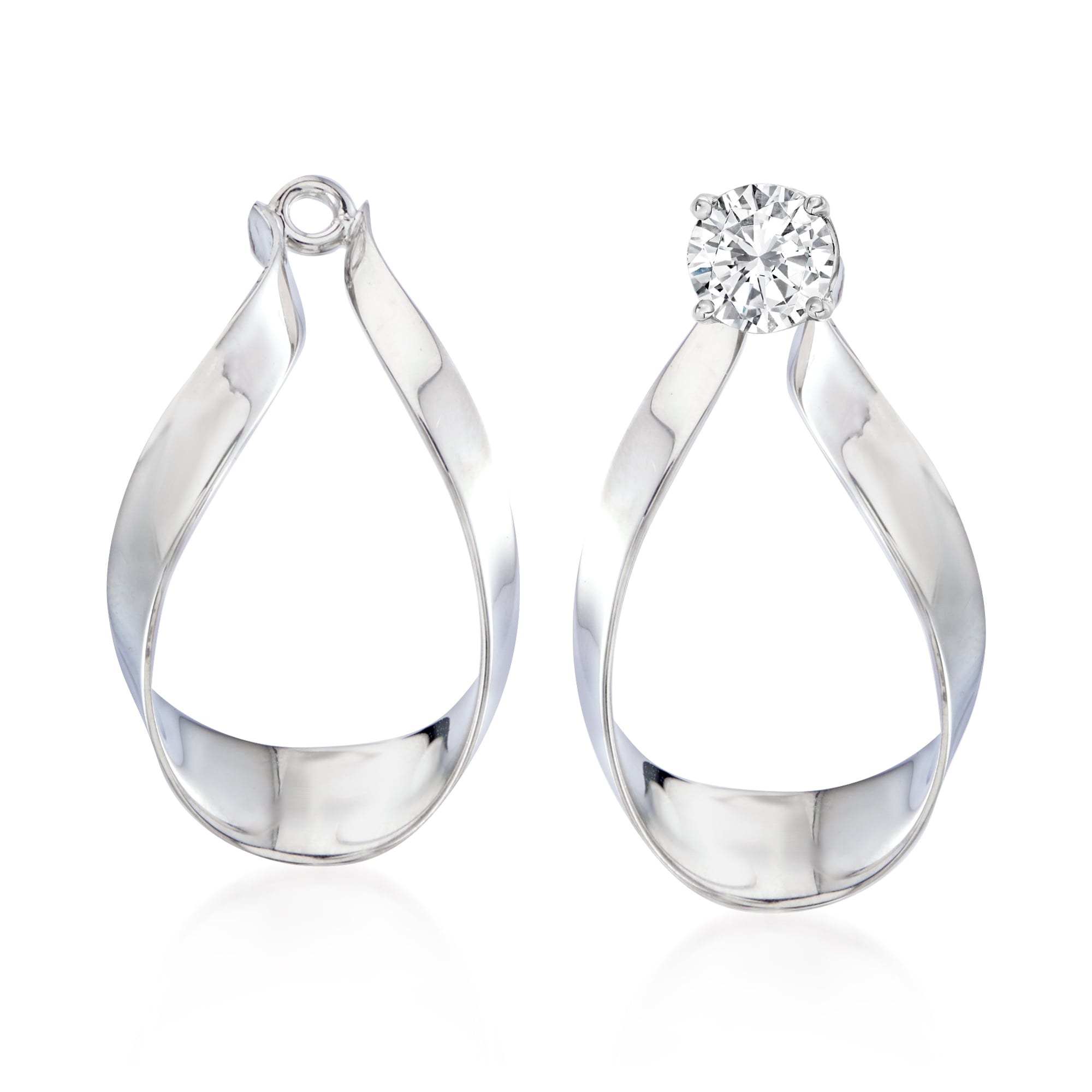 product photo of Sterling Silver Ribbon Drop Earring Jackets