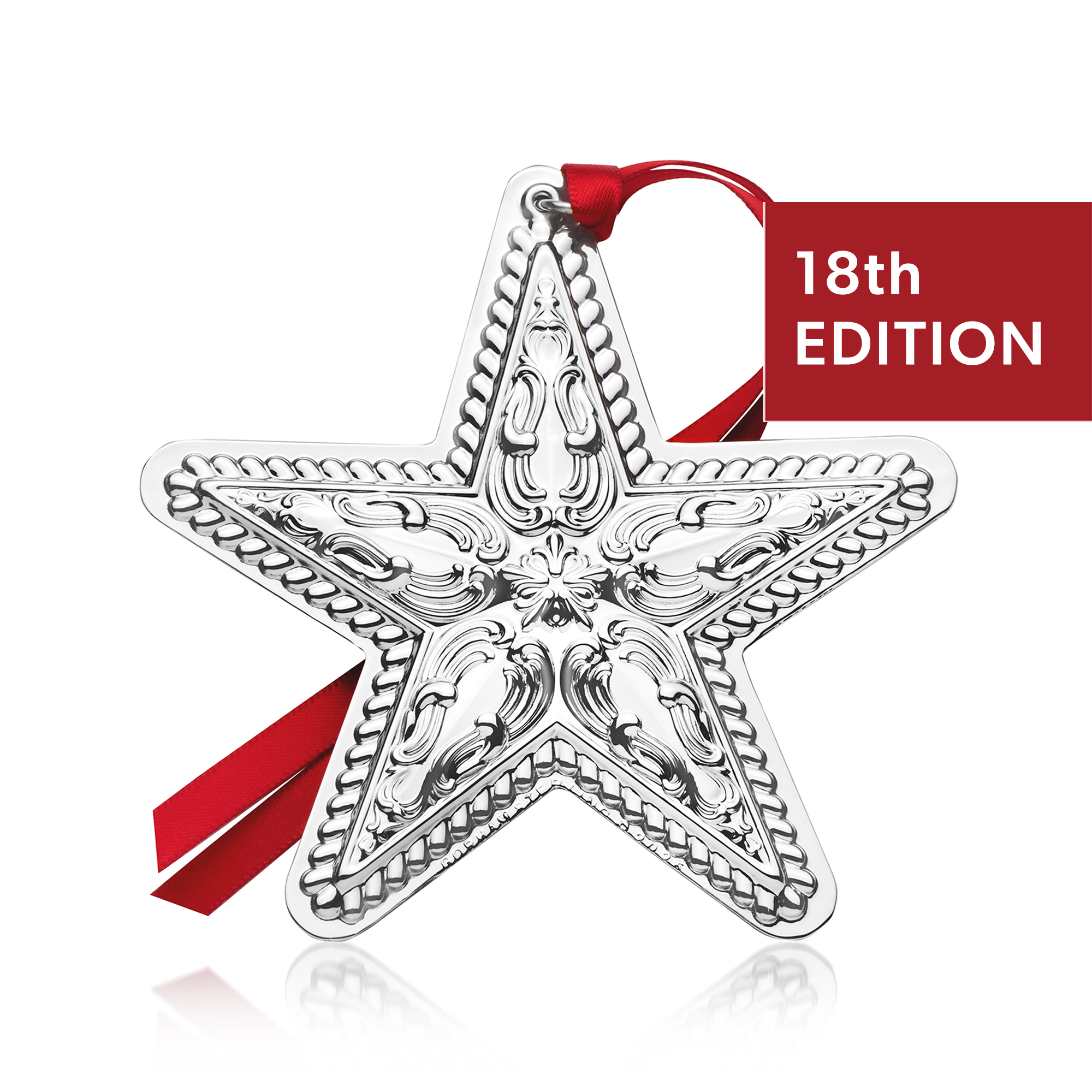 Gorham 2025 Annual Sterling Silver Chantilly Ornament - 18th Edition