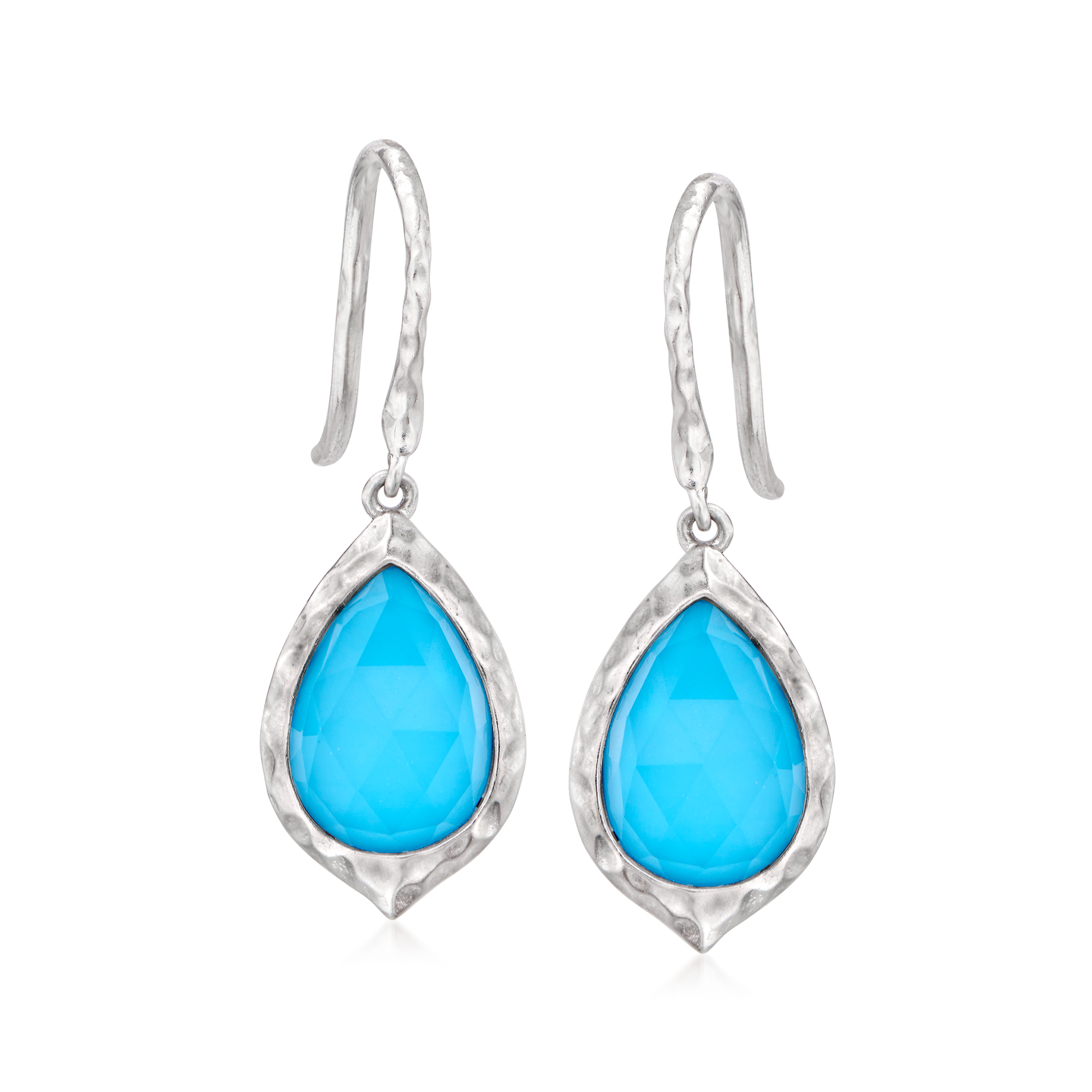 Gabriel Designs Turquoise Doublet Earrings in Sterling Silver 205$