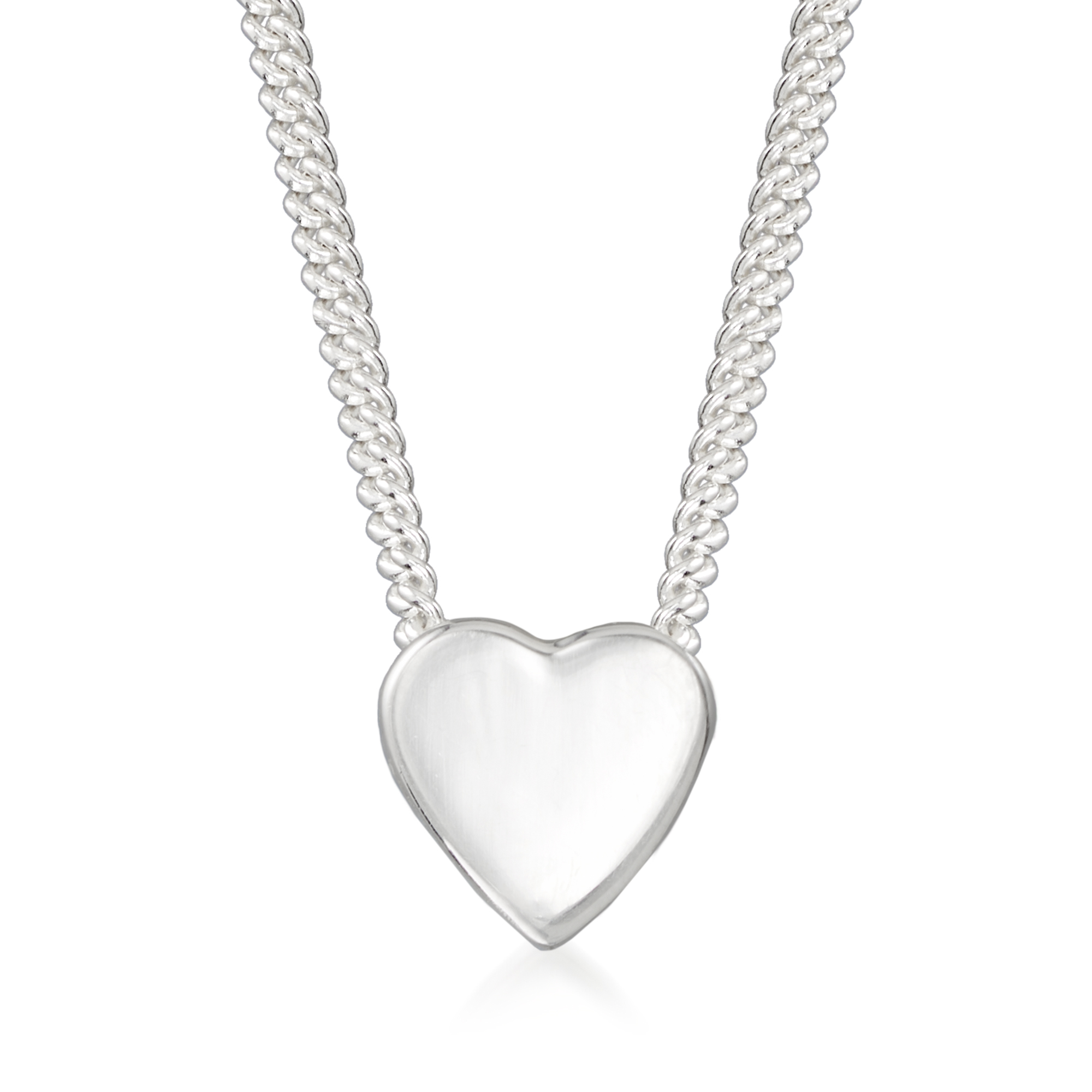 Zina Sterling Silver Contemporary Mini Heart Necklace 115$
