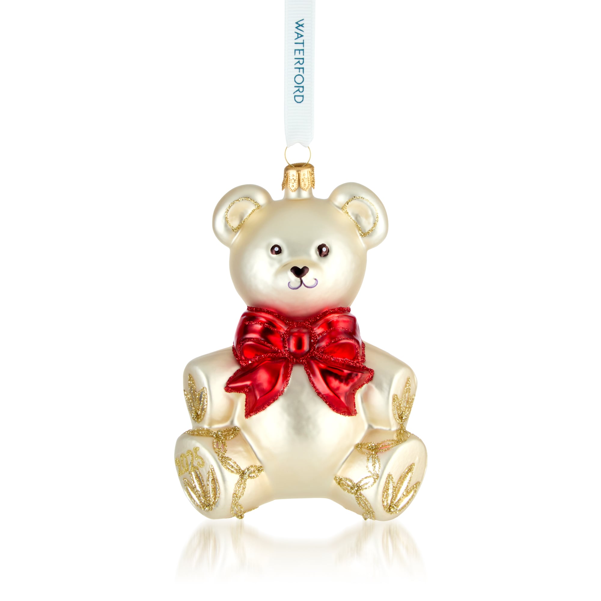 Waterford Crystal Holiday Heirlooms Glass First Teddy Bear Ornament 65$