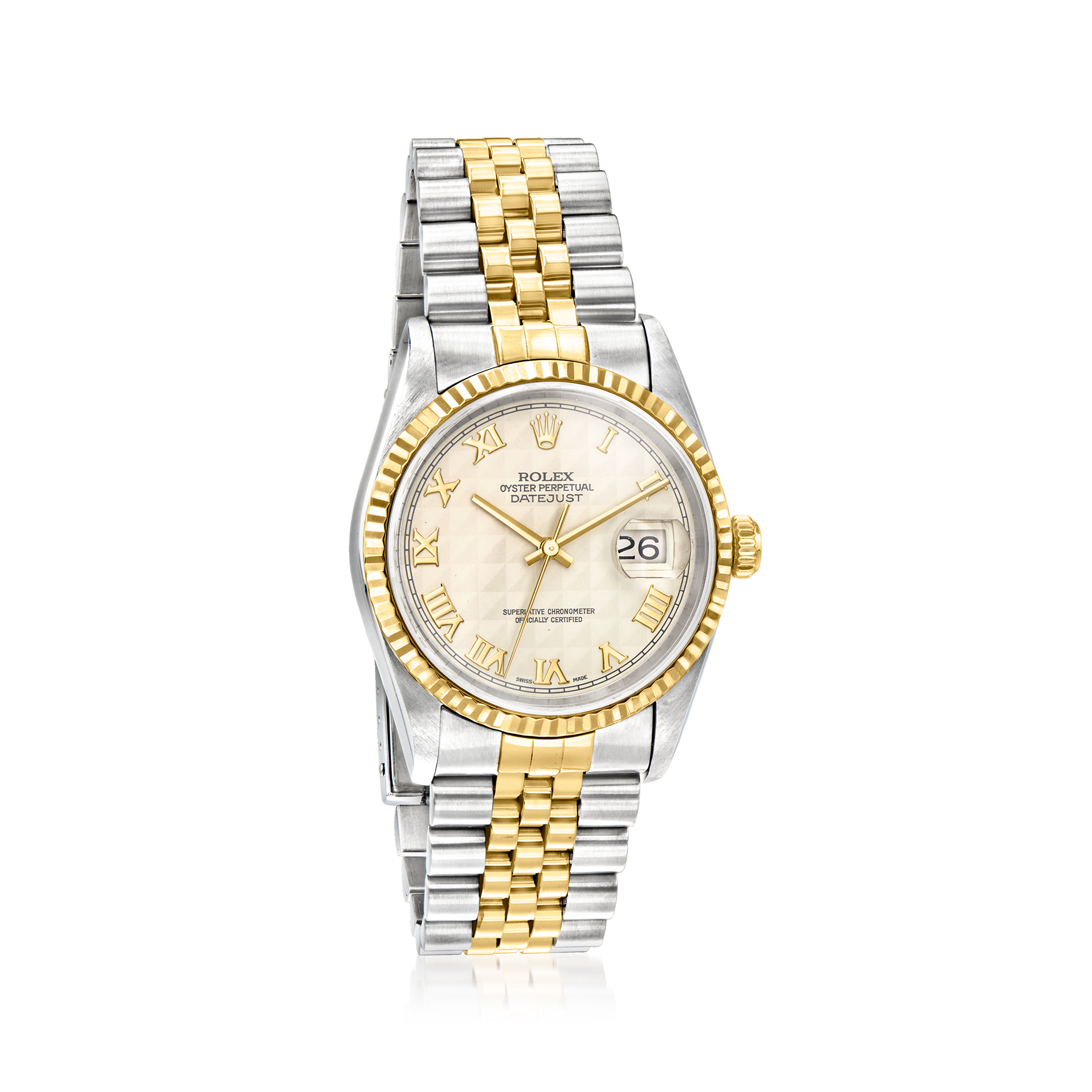 Pre-Owned Rolex Datejust Mens 36mm Automatic Stainless Steel and 18kt Yellow Gold Watch 8250$