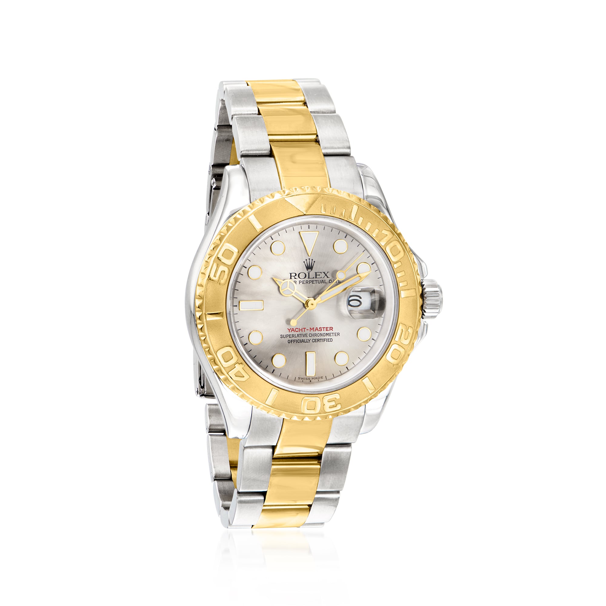 PreOwned Rolex YachtMaster Mens 40mm Automatic Watch in Stainless Steel with 18kt Yellow Gold