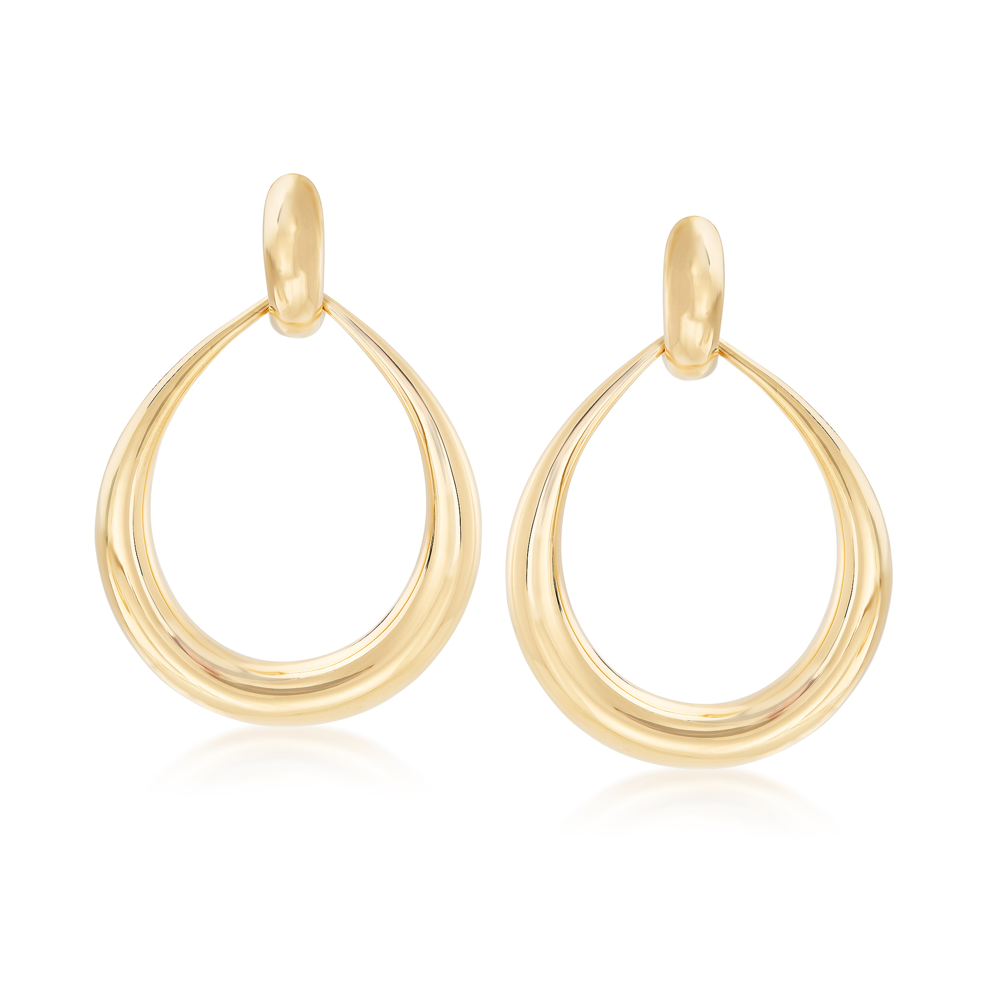 Roberto Coin Oro Classic 18kt Yellow Gold Circle Drop Earrings 5170$