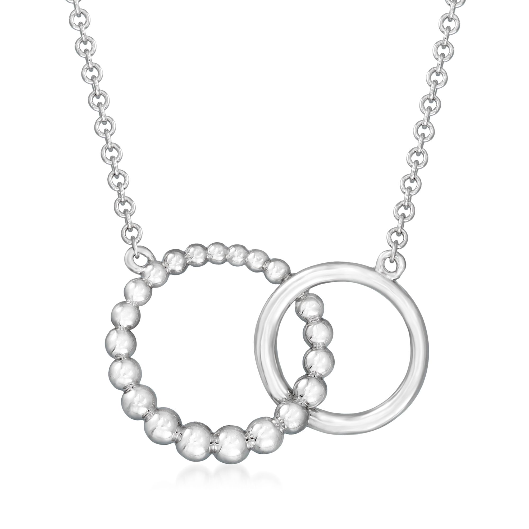 Gabriel Co Sterling Silver Double-Circle Necklace 149$