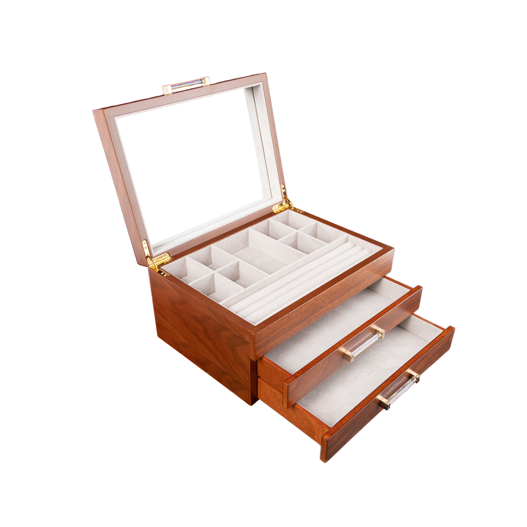 Brouk Co Walnut Wood Jewelry Box 165$