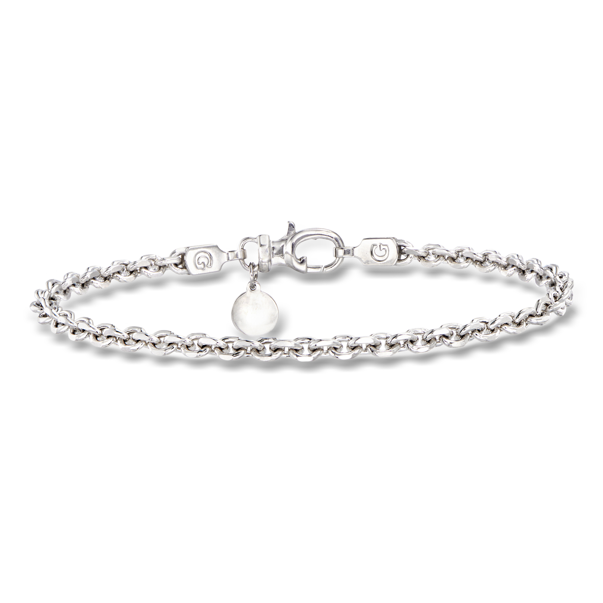 Gabriel Co Mens Sterling Silver Cable-Link Bracelet 235$