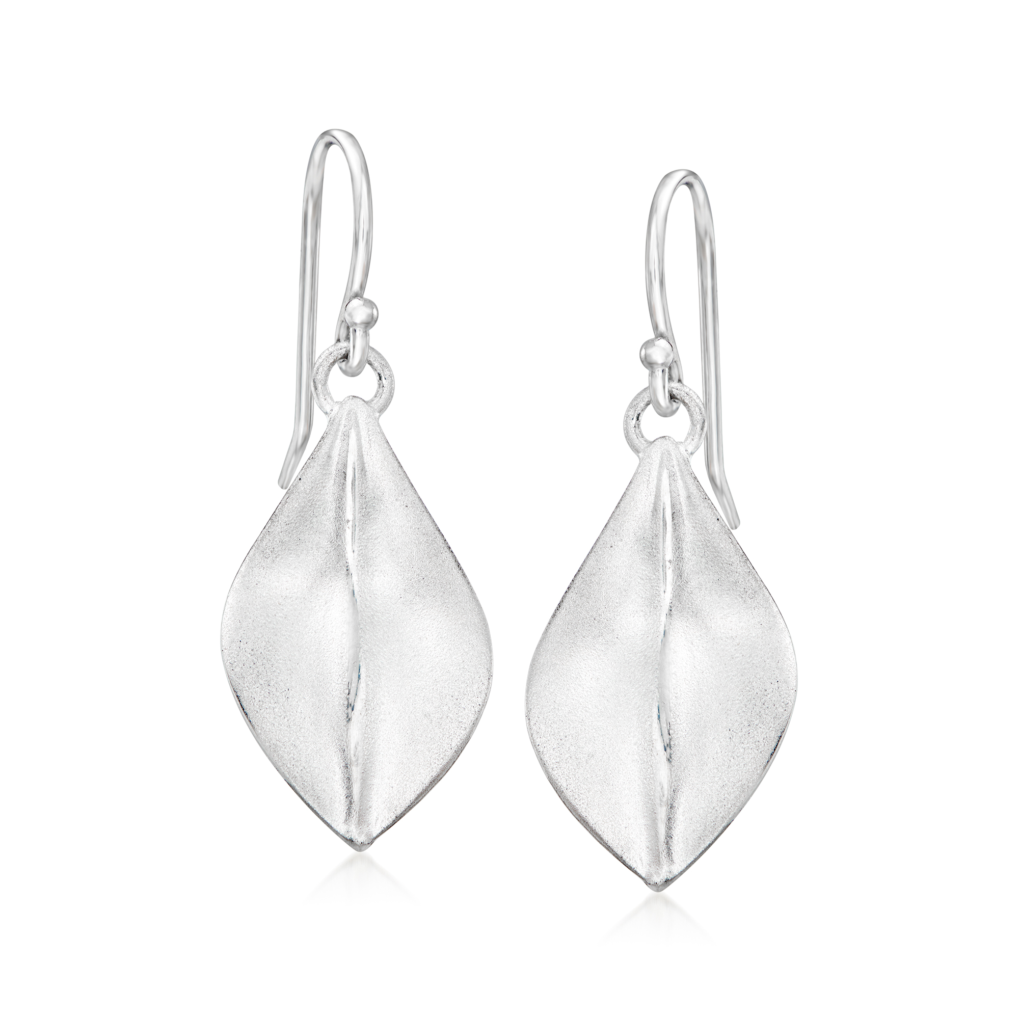 Zina Sterling Silver Leaf Drop Earrings 100$