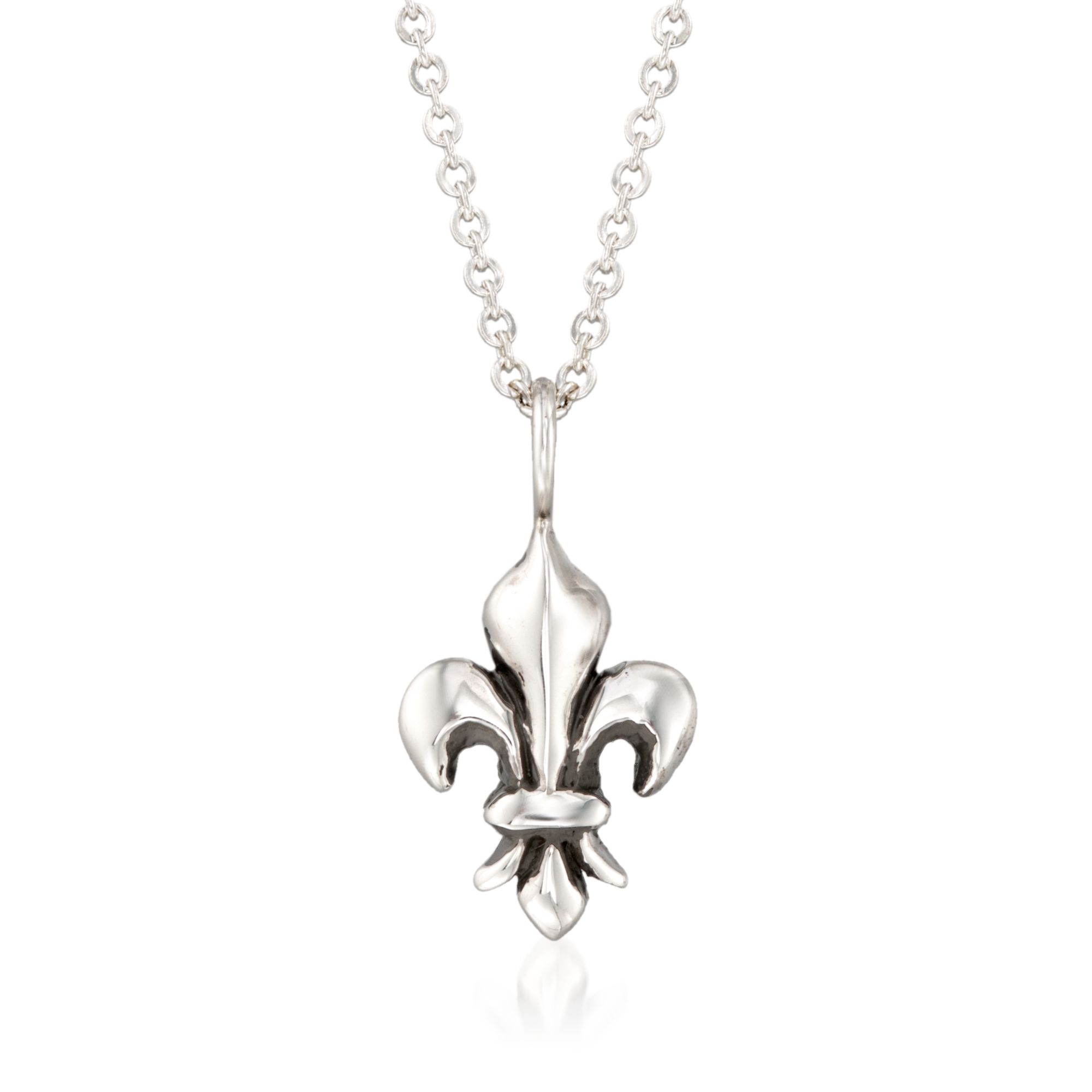 Zina Sterling Silver Fleur De Lis Pendant Necklace 150$