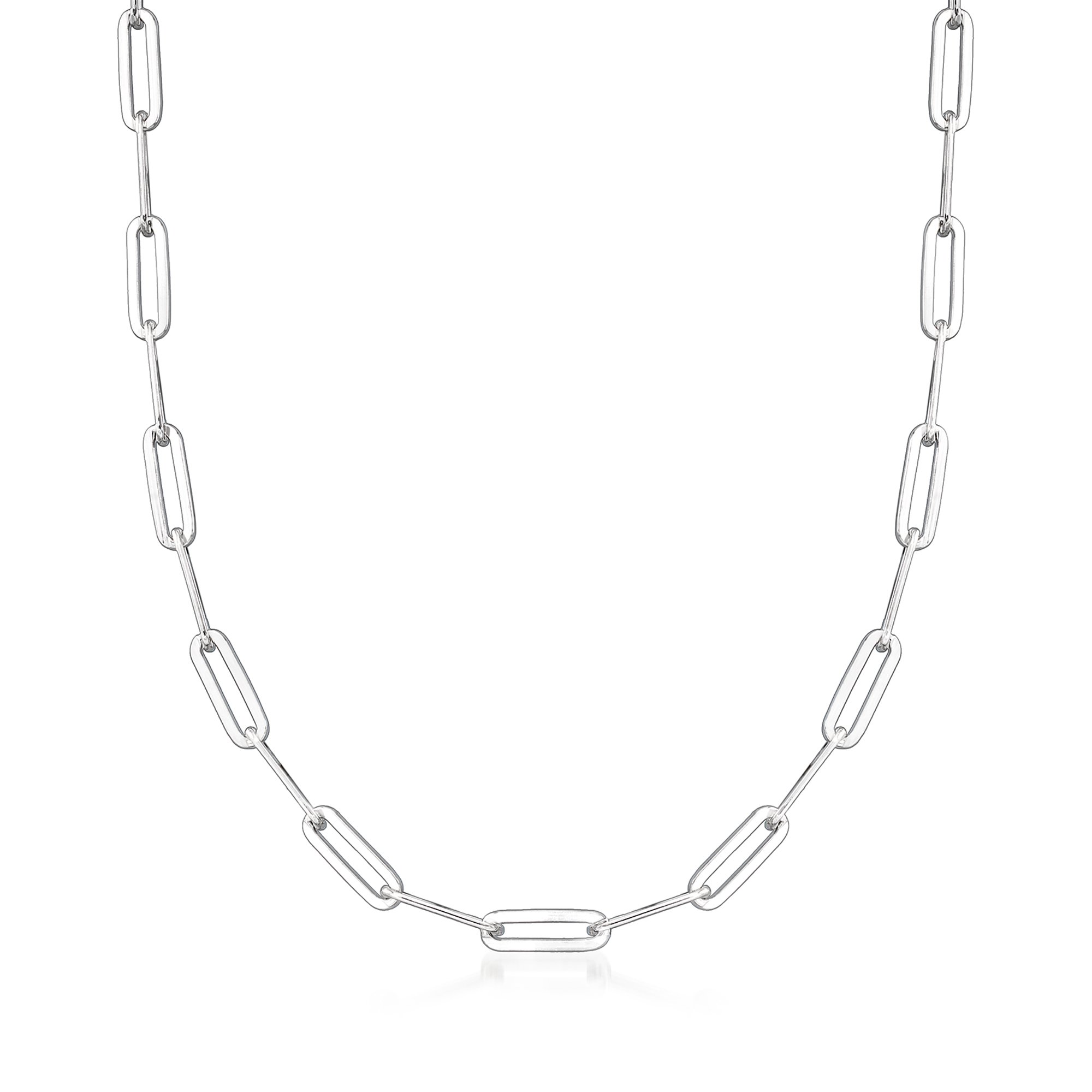 Charles Garnier Sterling Silver Paper Clip Link Necklace 220$