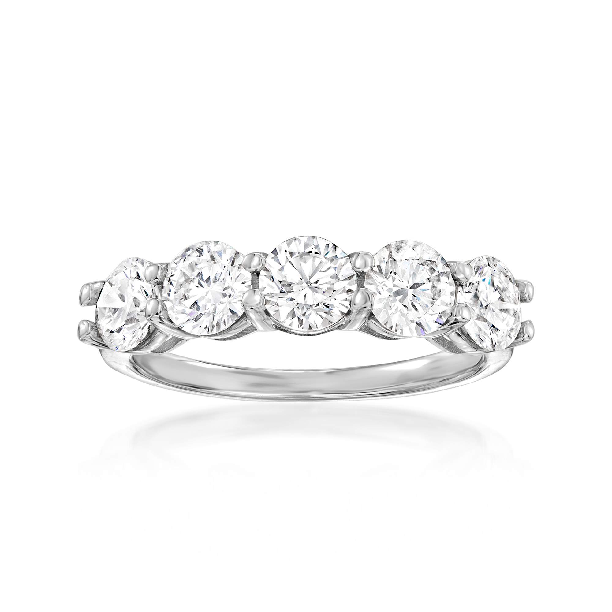 200 ct tw Lab Grown Diamond Five-Stone Ring in Platinum 2695$