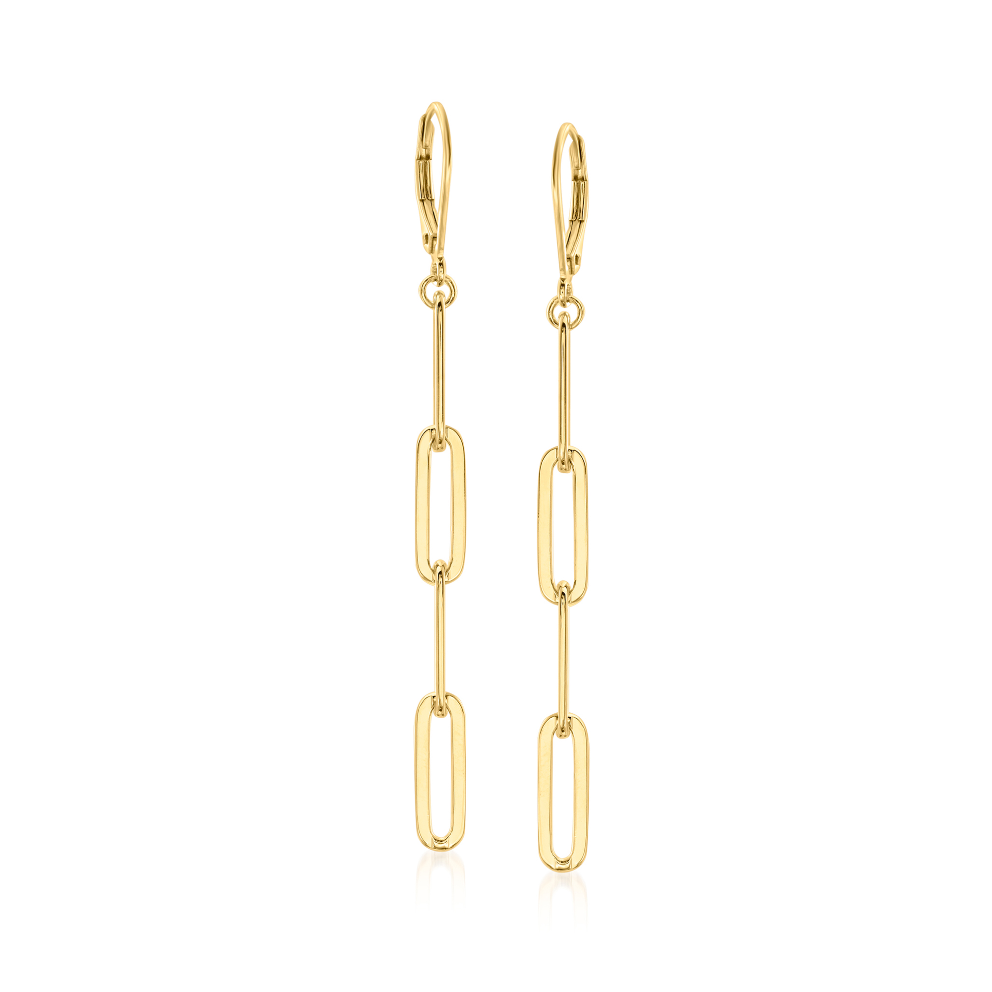 Charles Garnier 18kt Gold Over Sterling Paper Clip Link Drop Earrings 120$