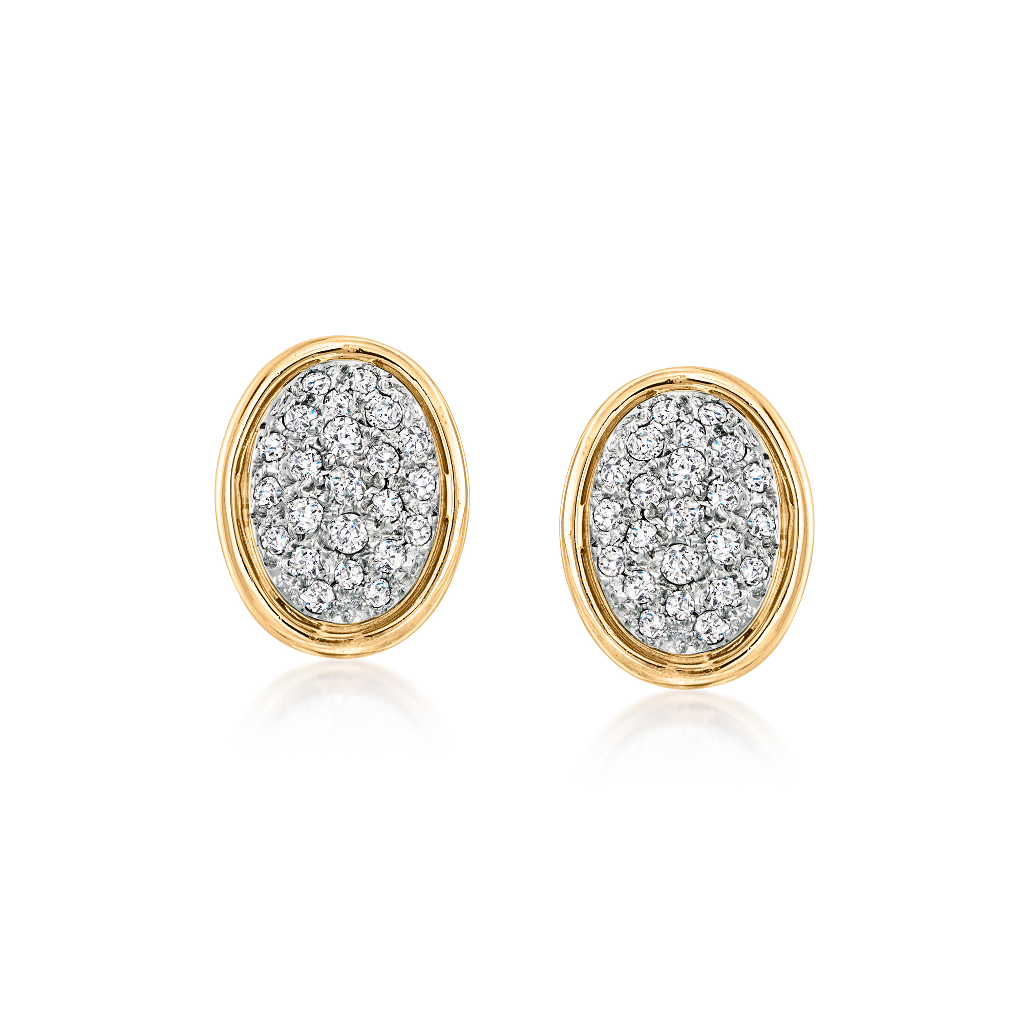 C 1990 Vintage 75 ct tw Diamond Cluster Earrings in 14kt Yellow Gold 2495$