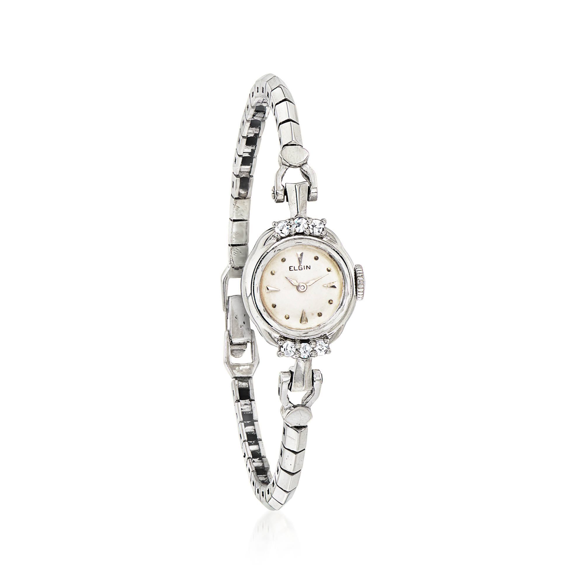 C. 1960 Vintage Elgin Women's .25 ct. t.w. Diamond Watch in 14kt White Gold