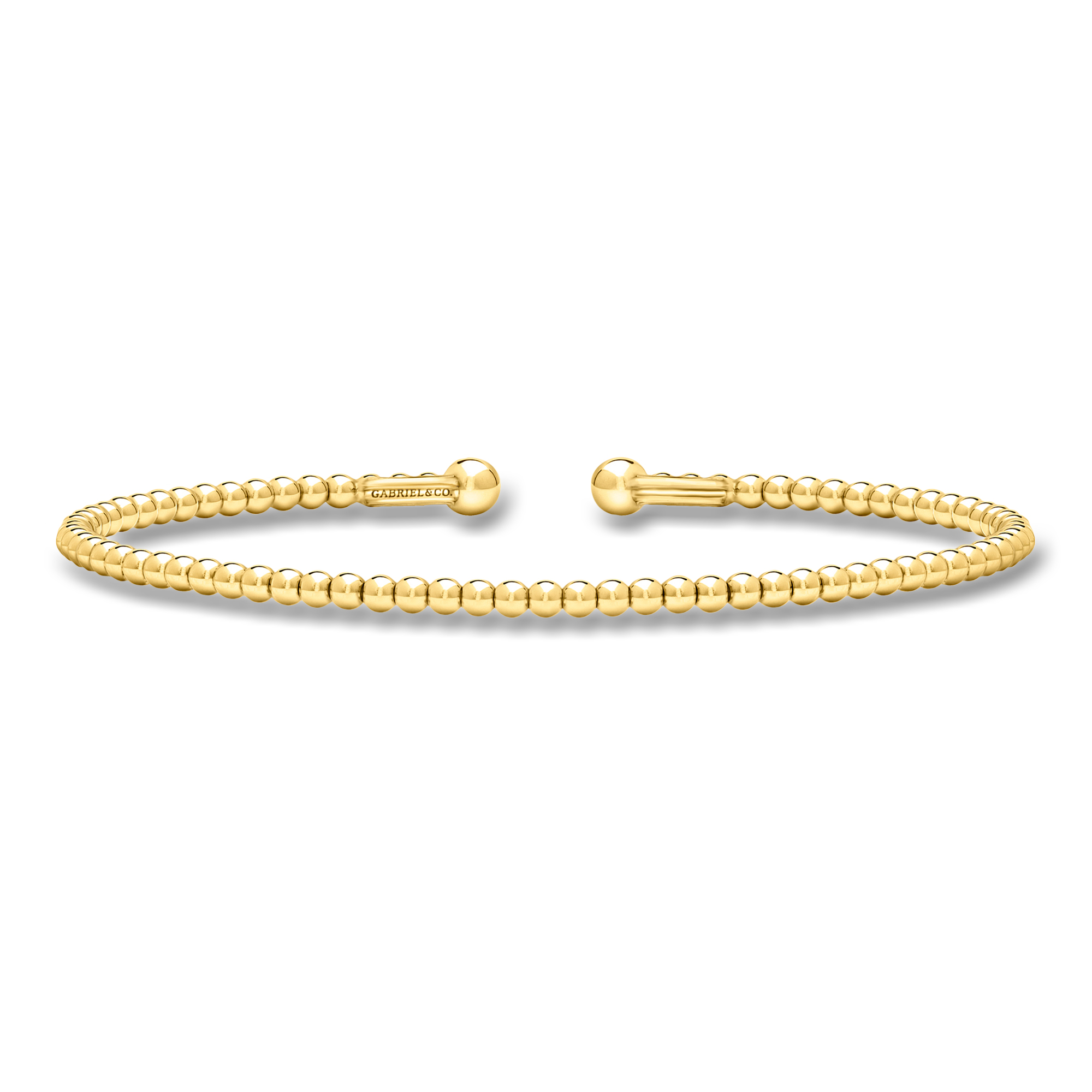 Gabriel & Co. 14kt Yellow Gold Bead Cuff Bracelet
